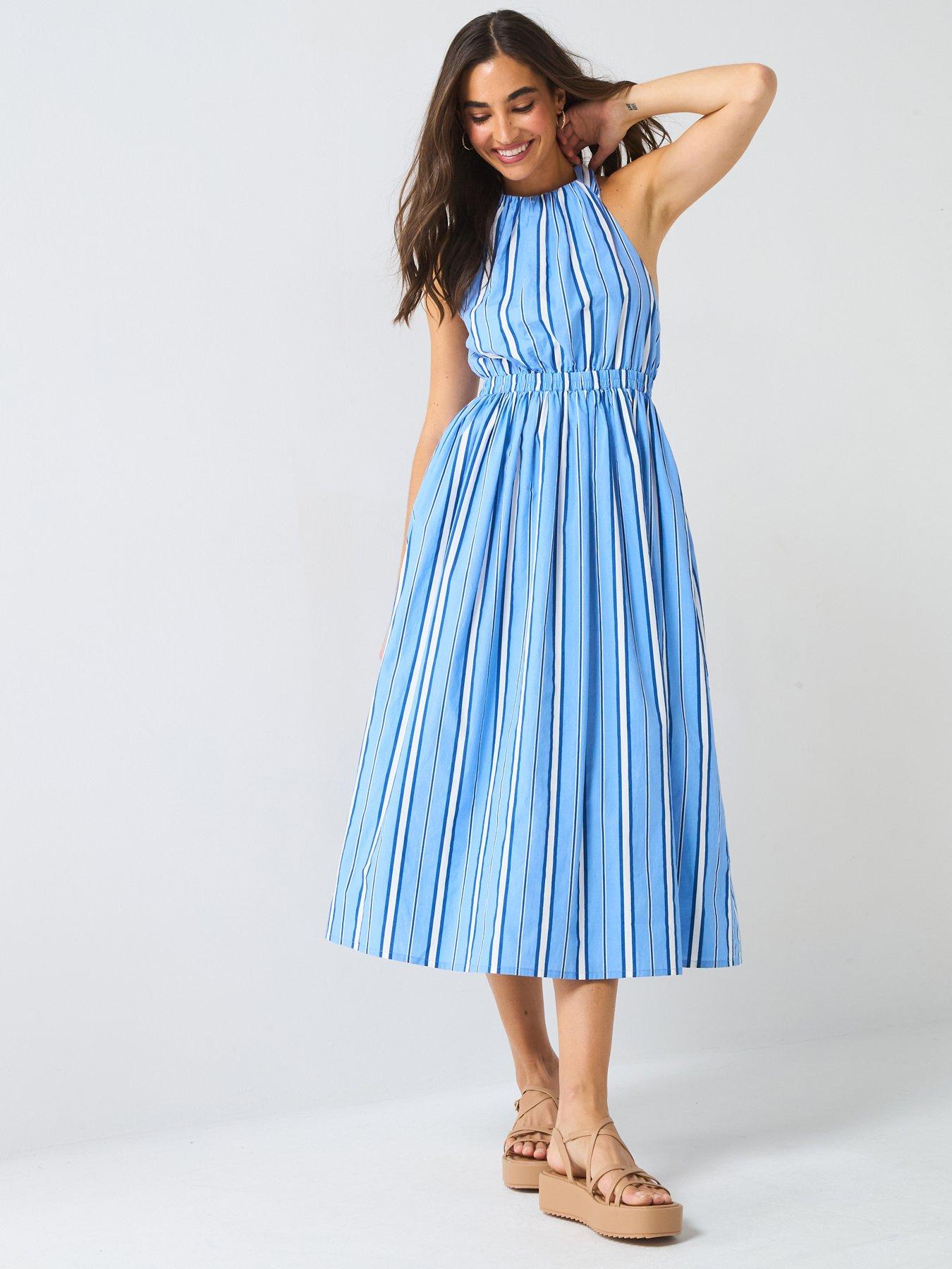 undefined Senna Stripe Midi Dress - Multi