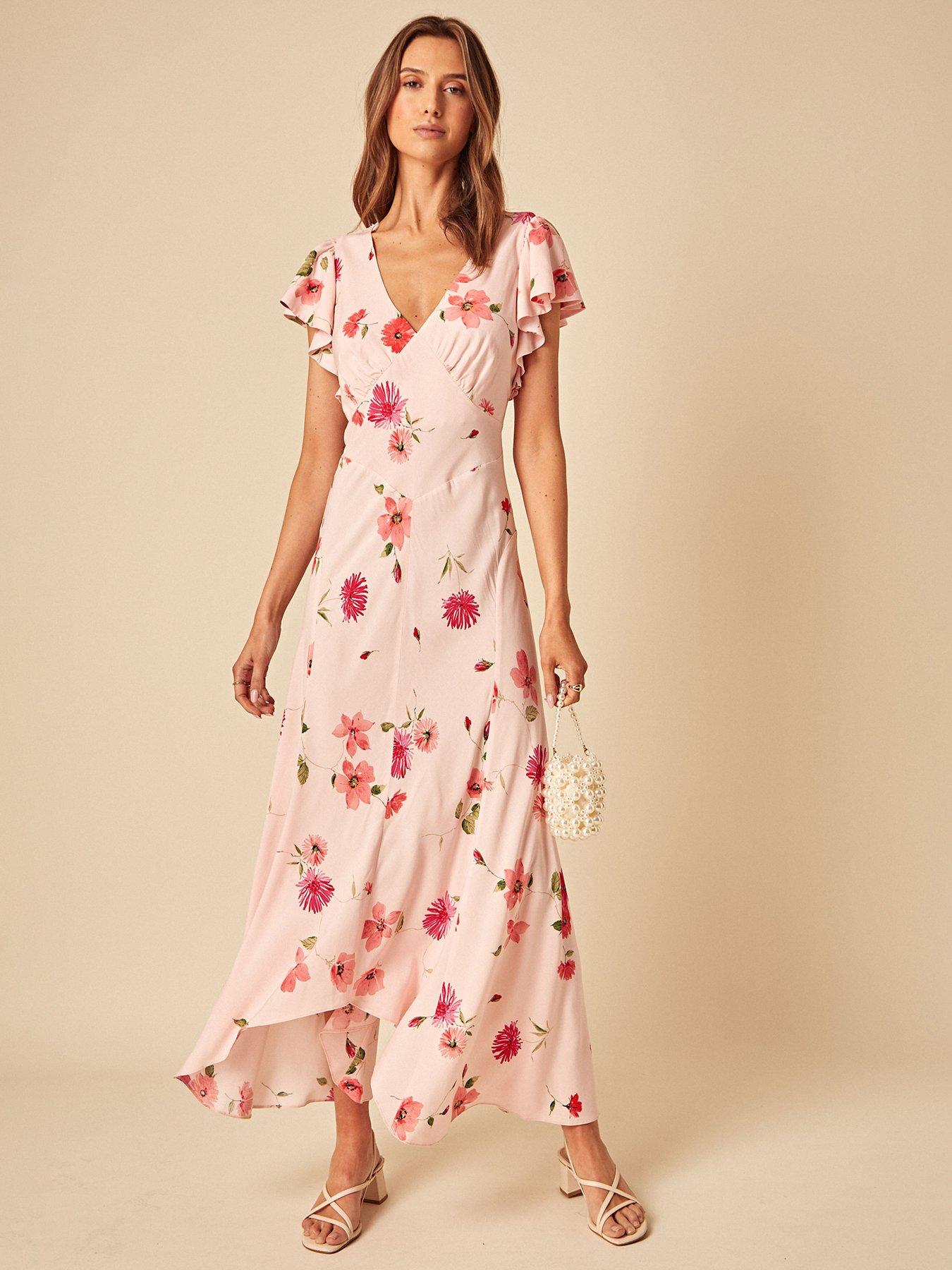 Image 1 of 5 of Nobodys Child Loubella Floral Midi Dress - Pink