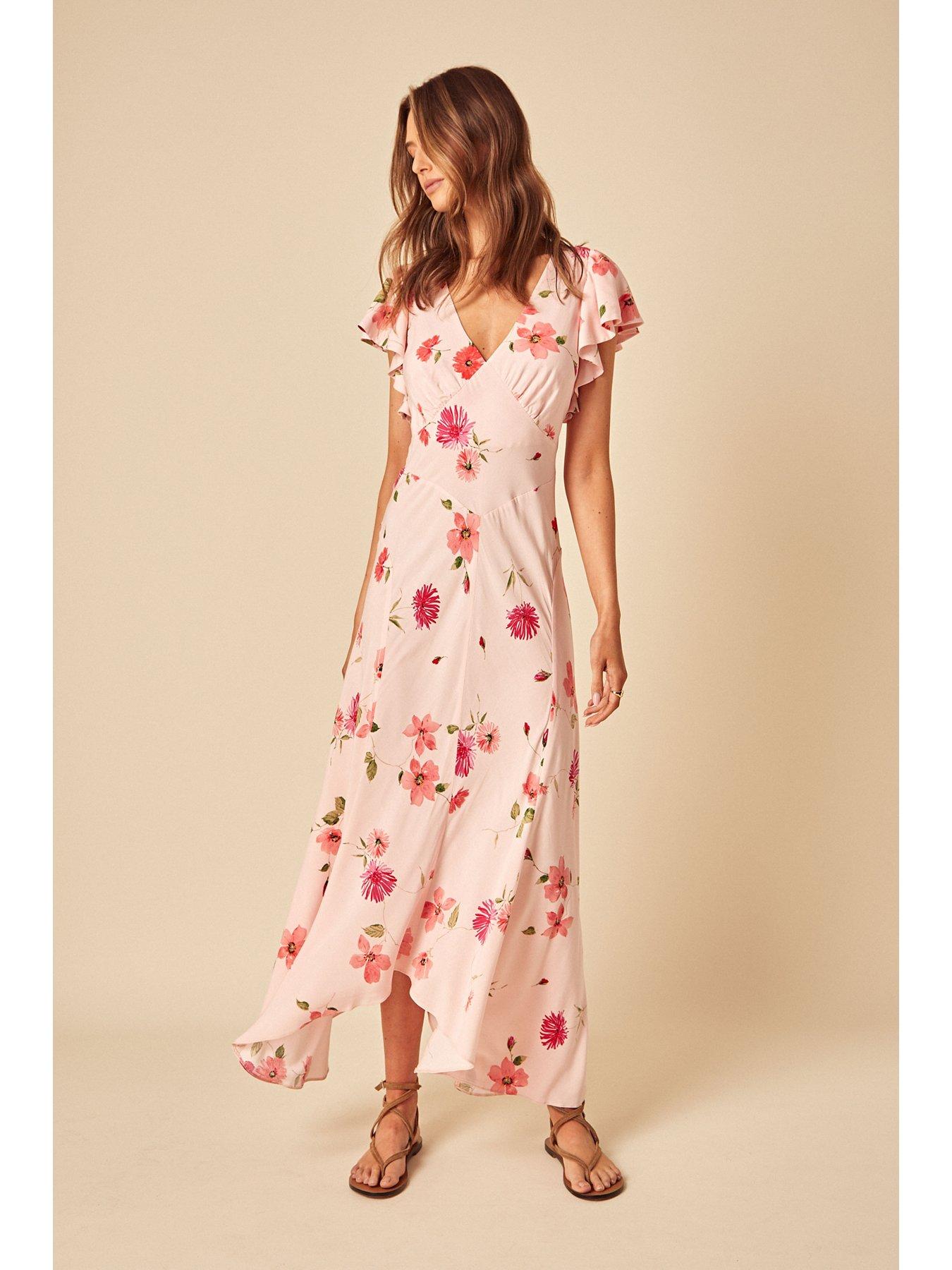Image 2 of 5 of Nobodys Child Loubella Floral Midi Dress - Pink