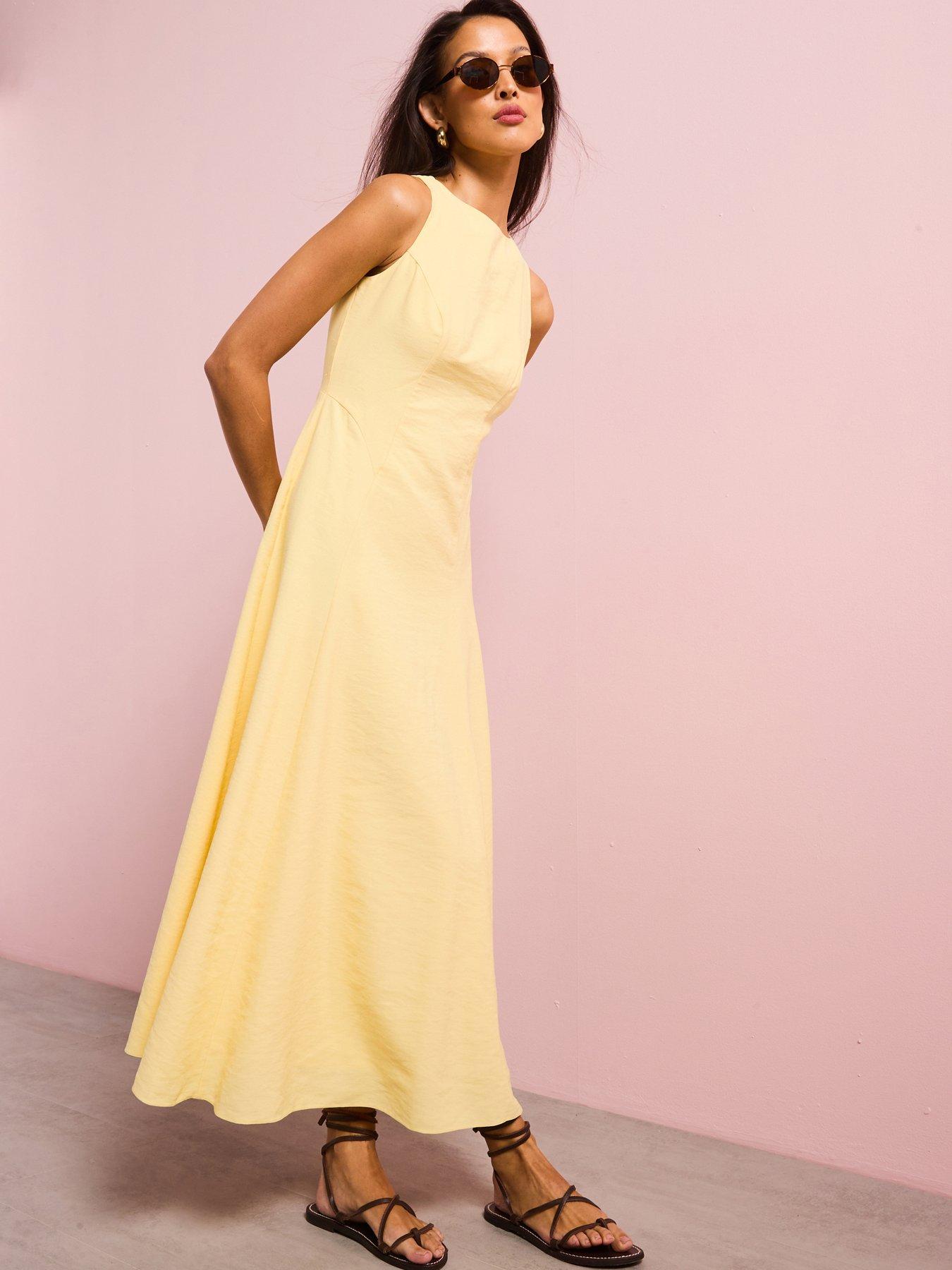 undefined Reign Midi Dress - Yellow