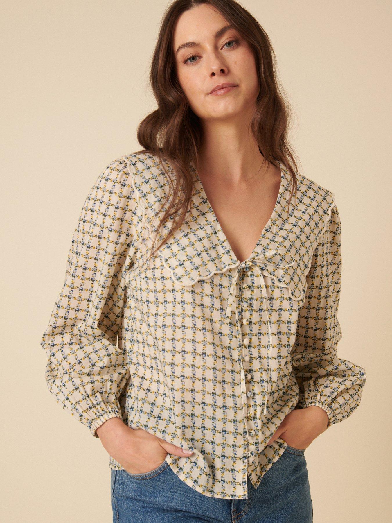 undefined Birdie Blouse - Bright Cream