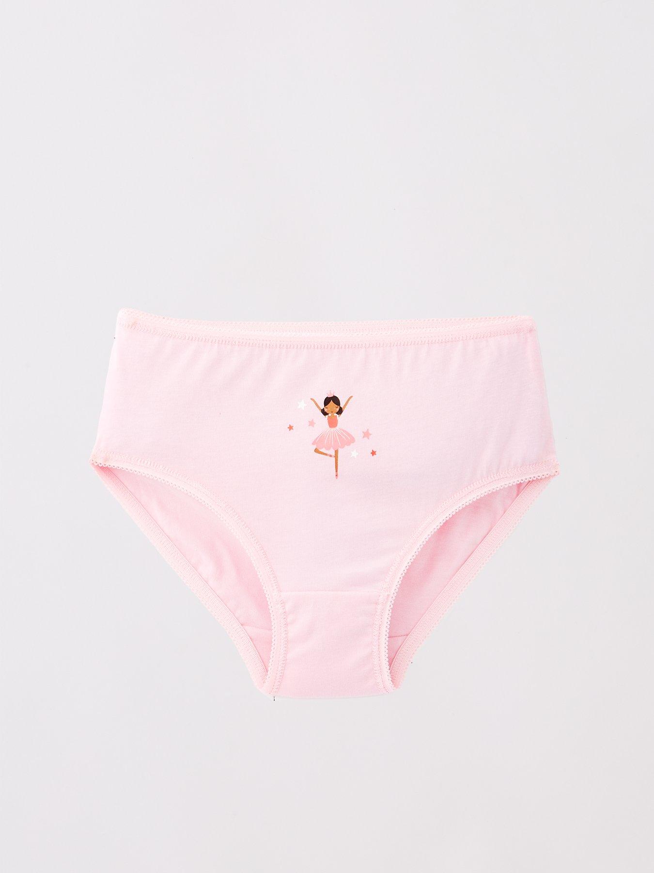 Image 4 of 5 of The Very Collection Girls 7 Pack Briefs - Ballerina Print