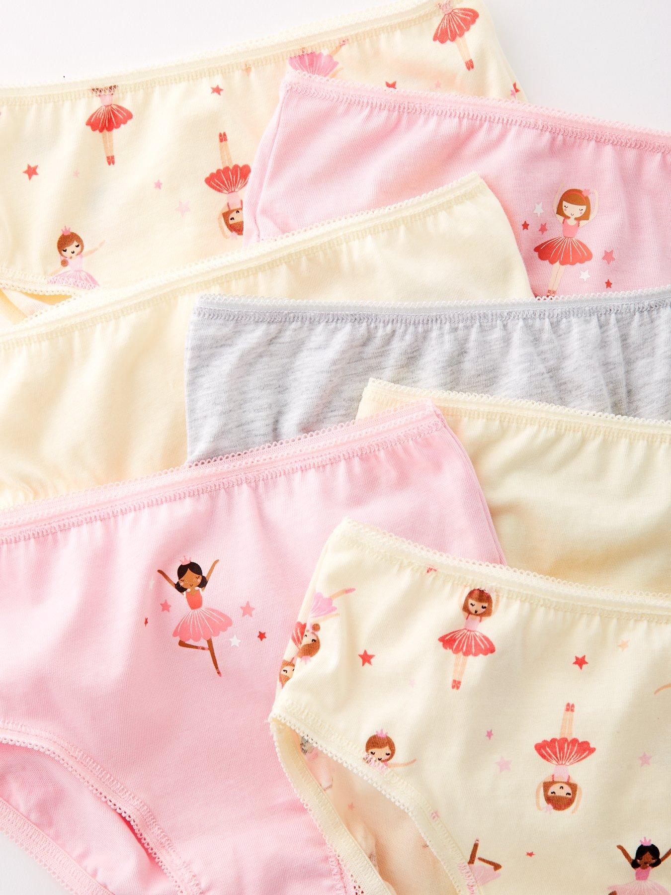 Image 5 of 5 of The Very Collection Girls 7 Pack Briefs - Ballerina Print