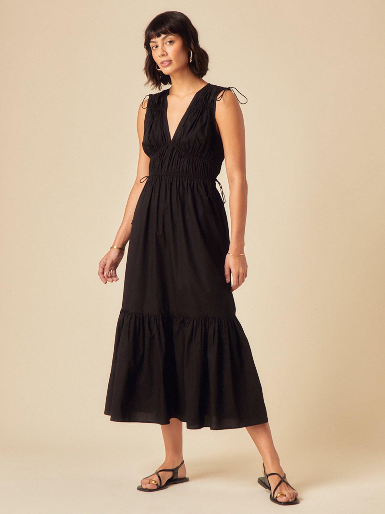 undefined Ianthe Midi Dress - Black