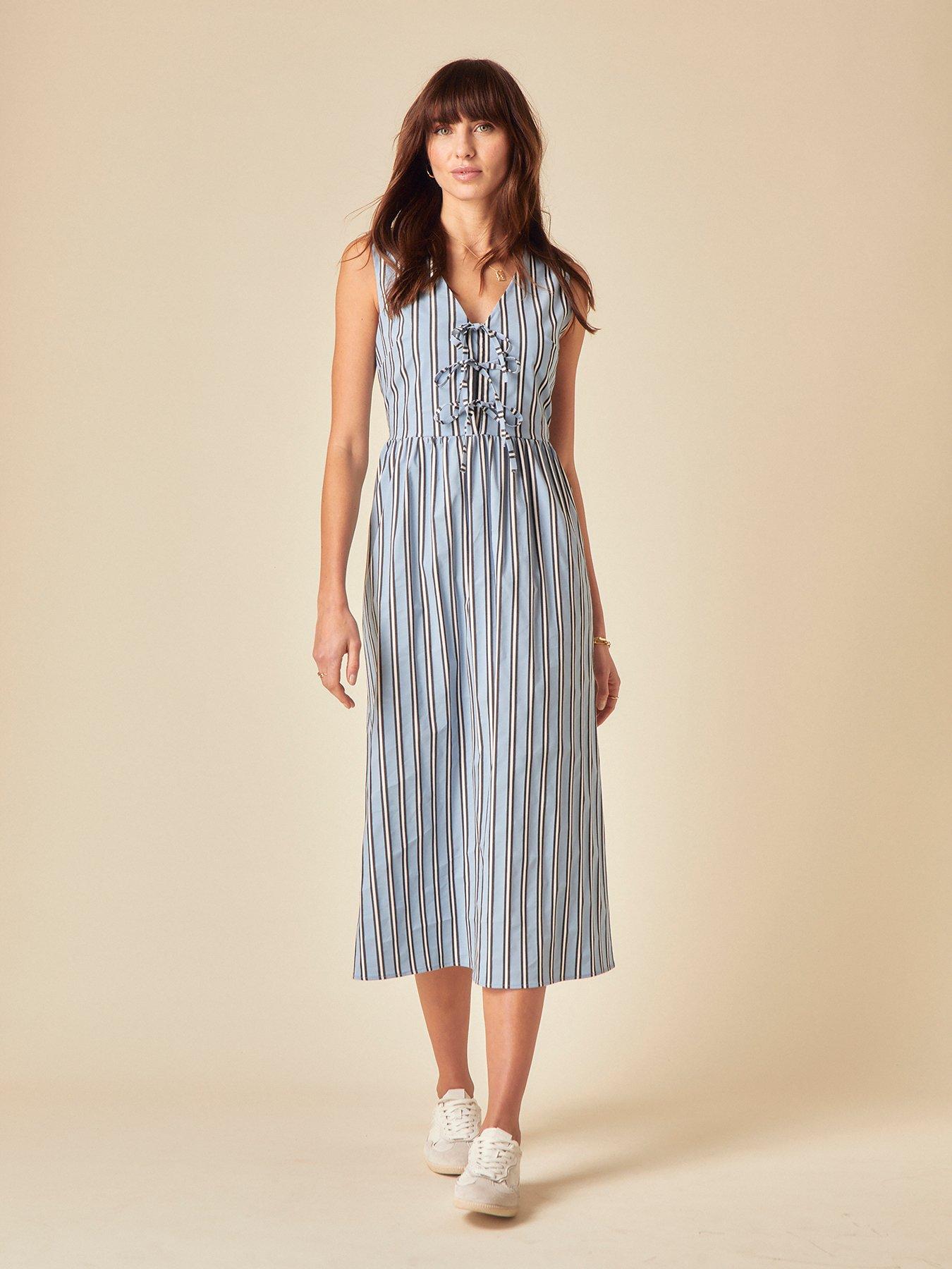 undefined Posey Stripe Midi Dress - Multi