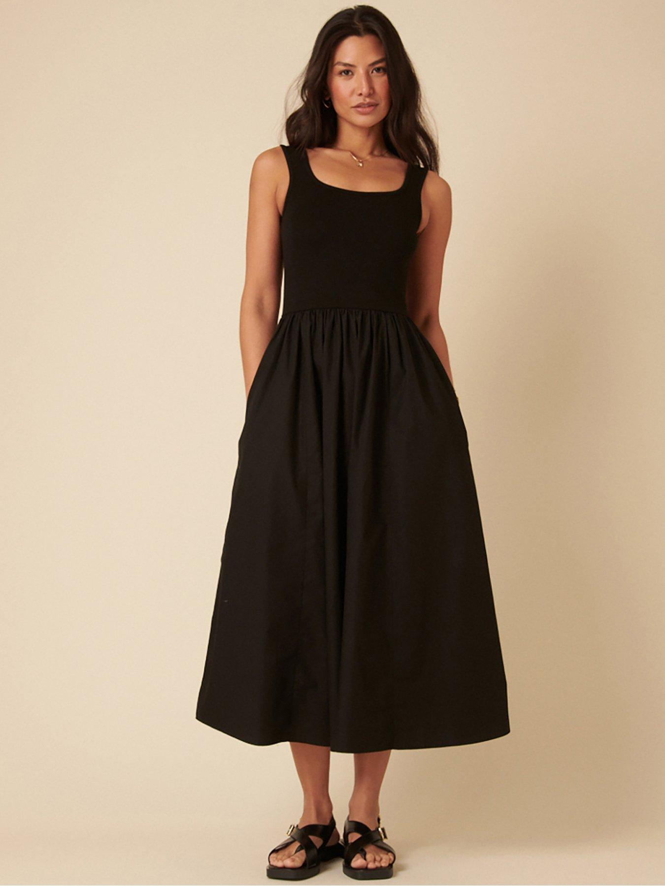 undefined Colorado Midi Dress - Black