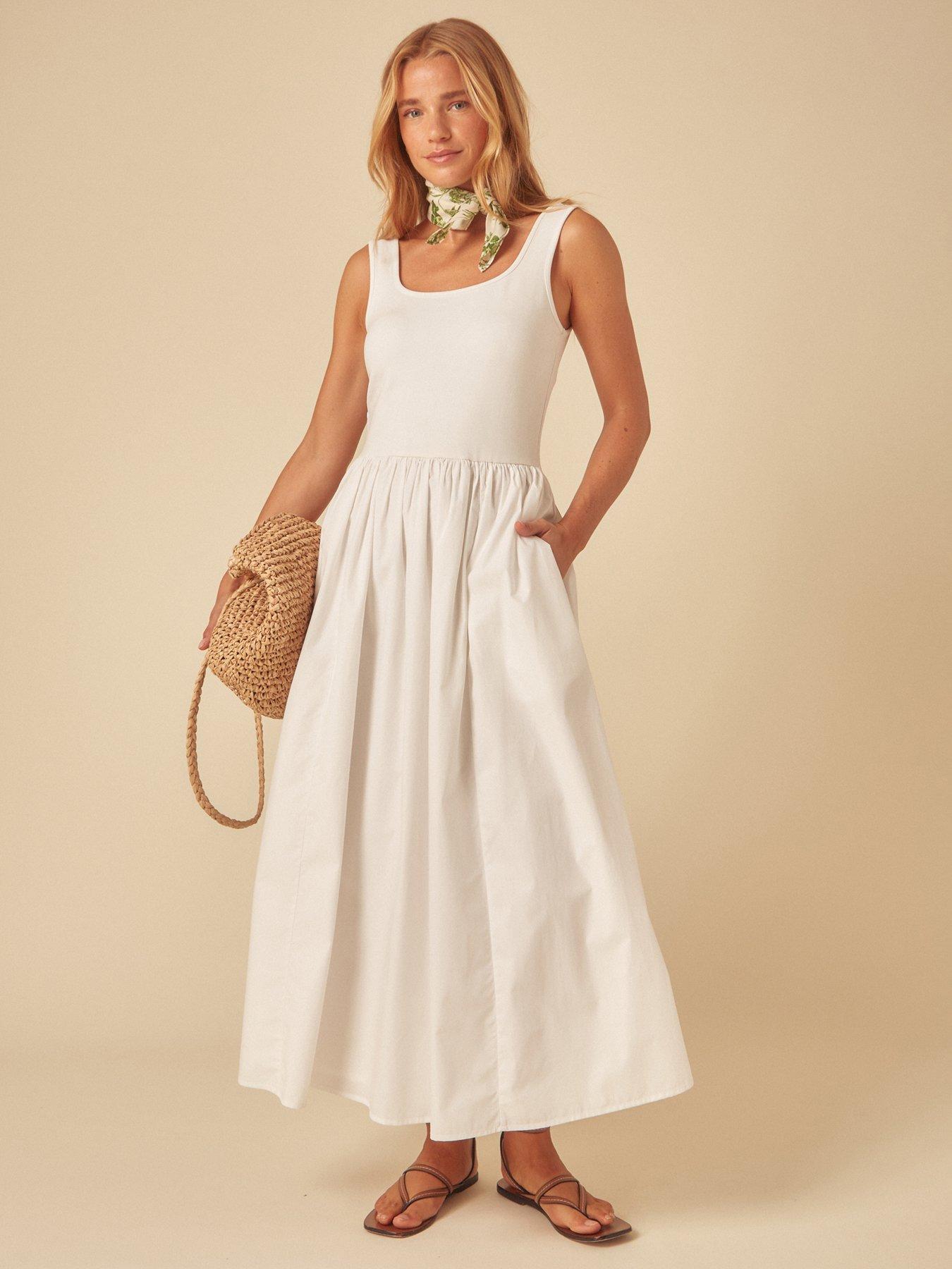 undefined Colorado Midi Dress - White