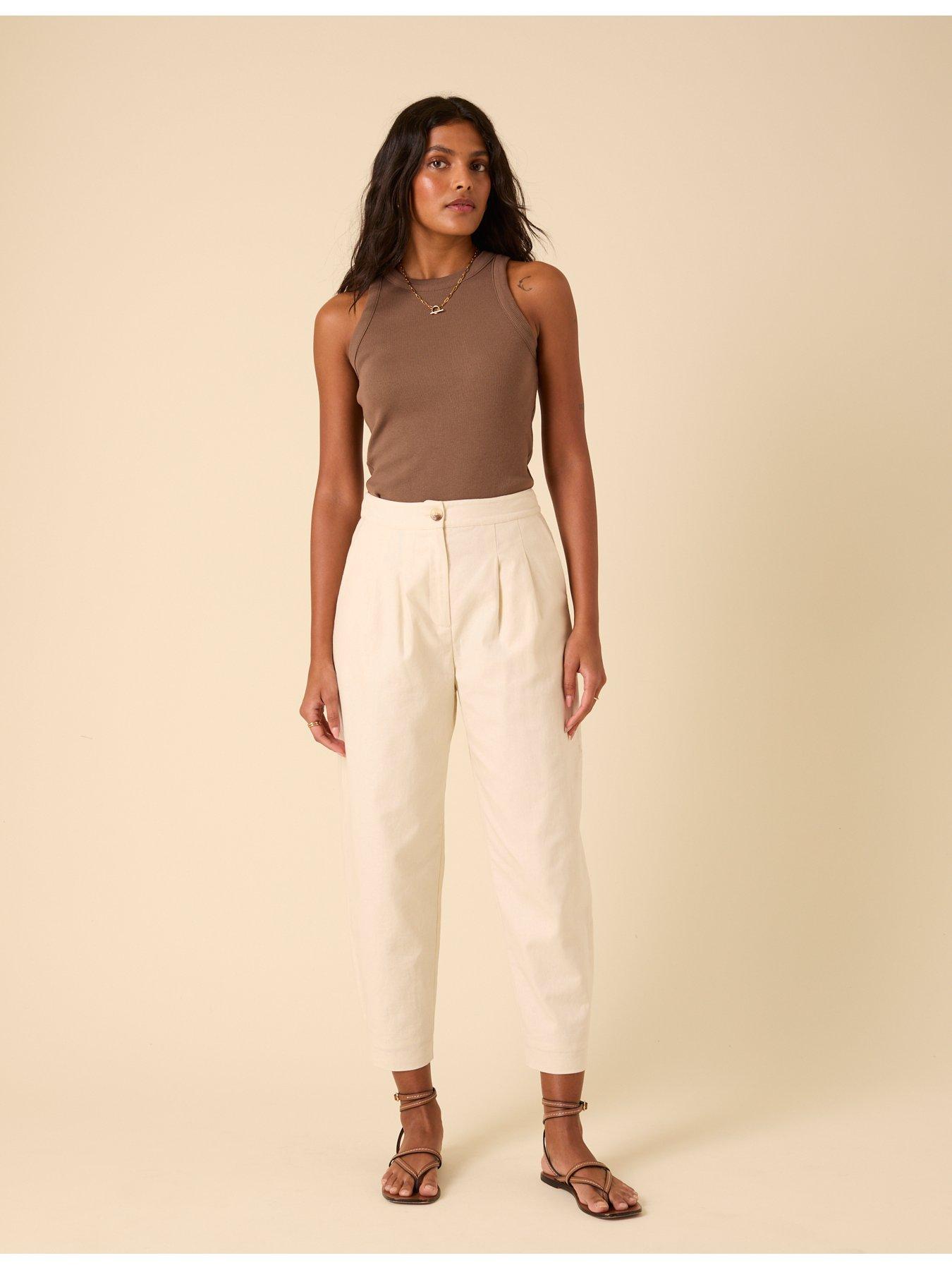 Image 3 of 4 of Nobodys Child Barrel Leg Trouser - Cream
