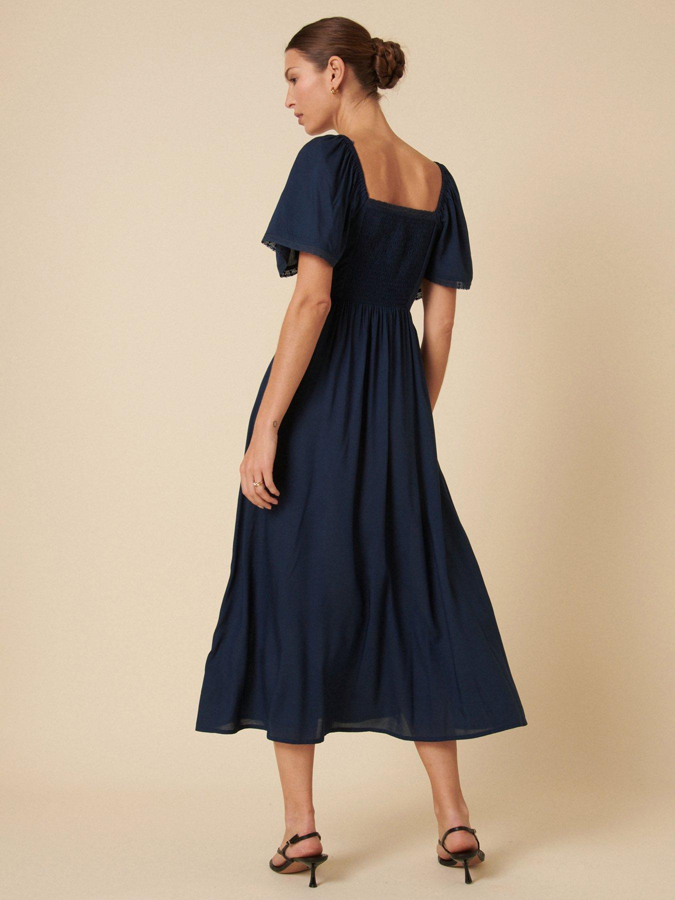 Image 2 of 4 of Nobodys Child Mia Midi Dress - Navy - Blue