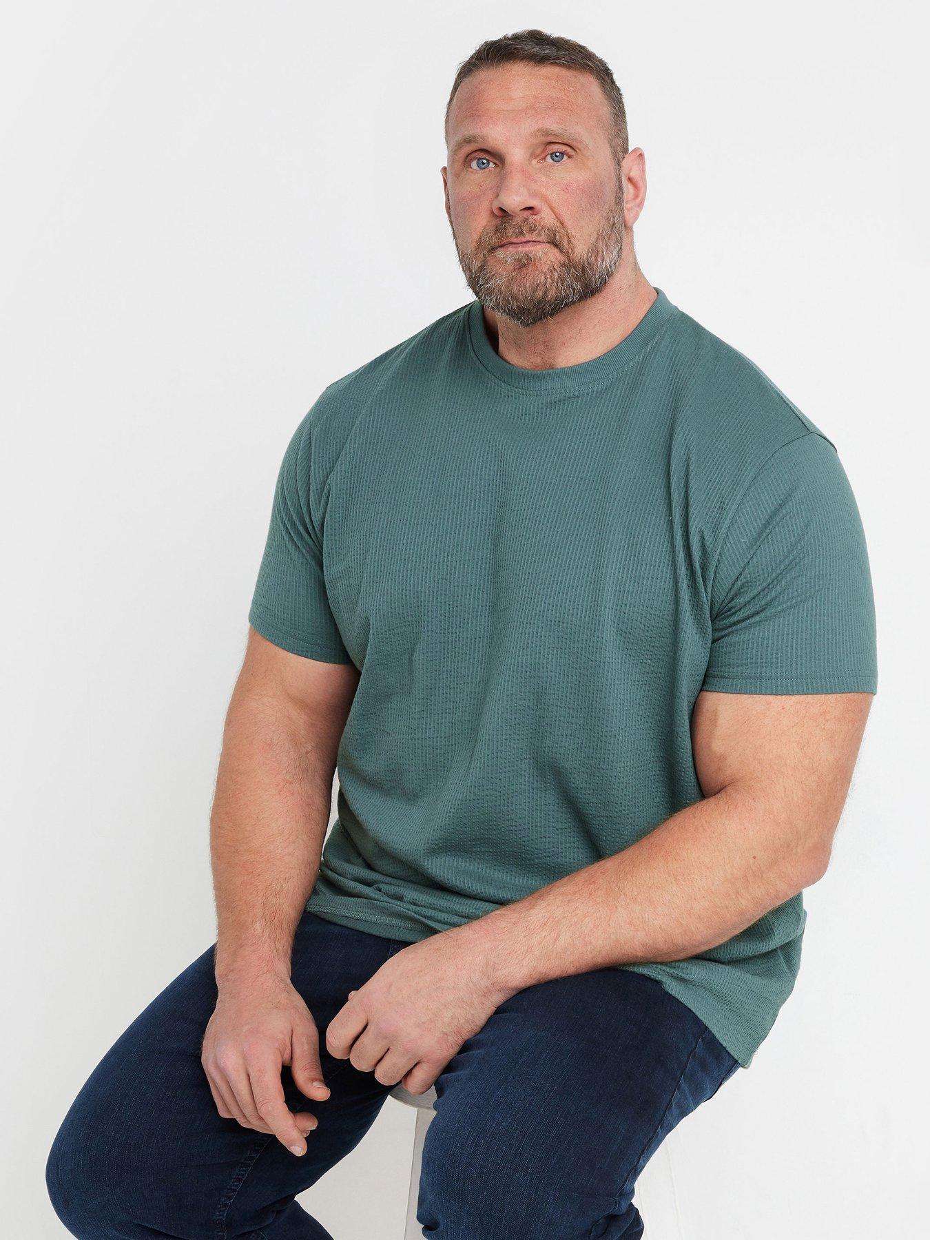 undefined Seersucker Textured T-Shirt - Green