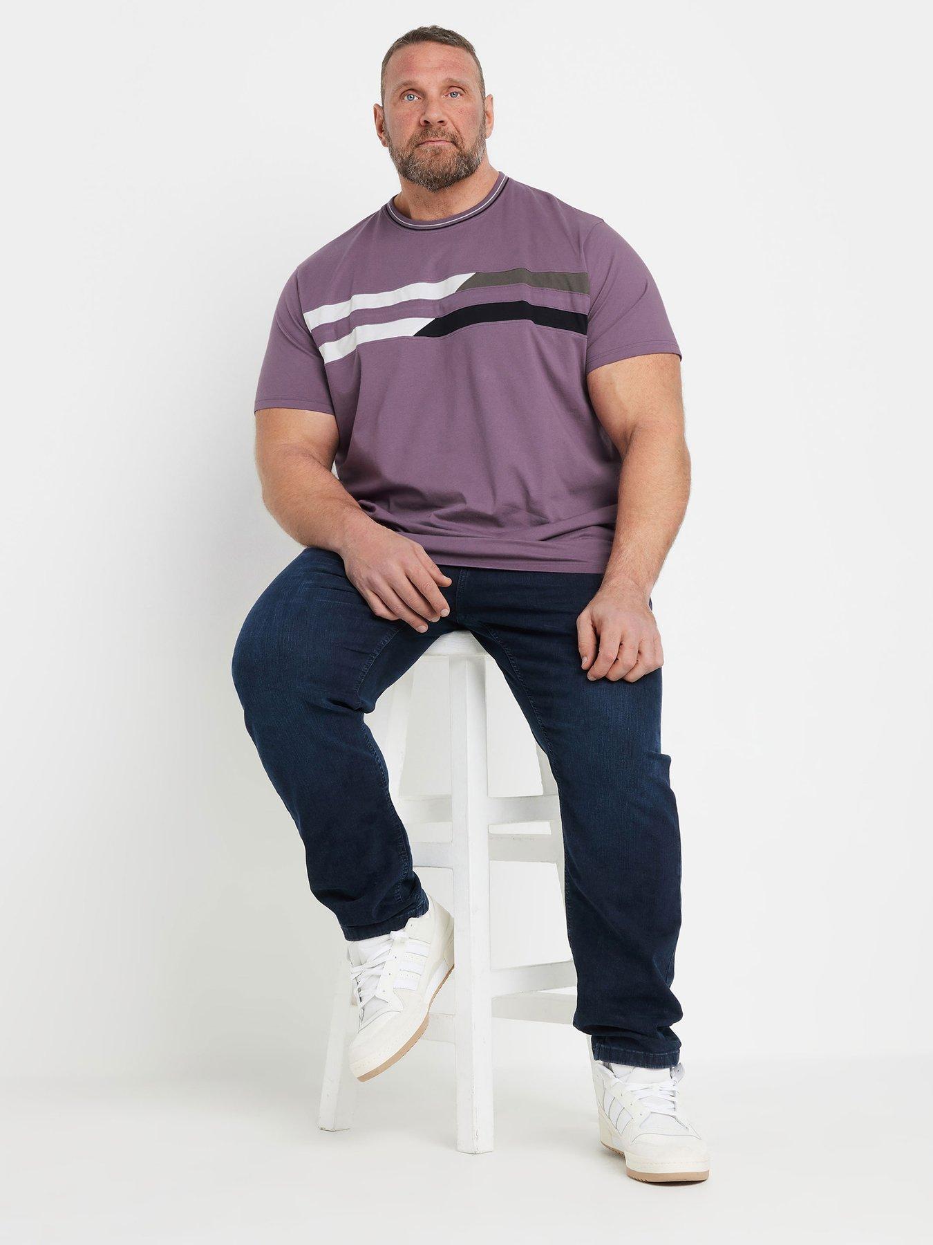 Image 3 of 4 of BadRhino Cut &amp; Sew T-Shirt - Aubergine