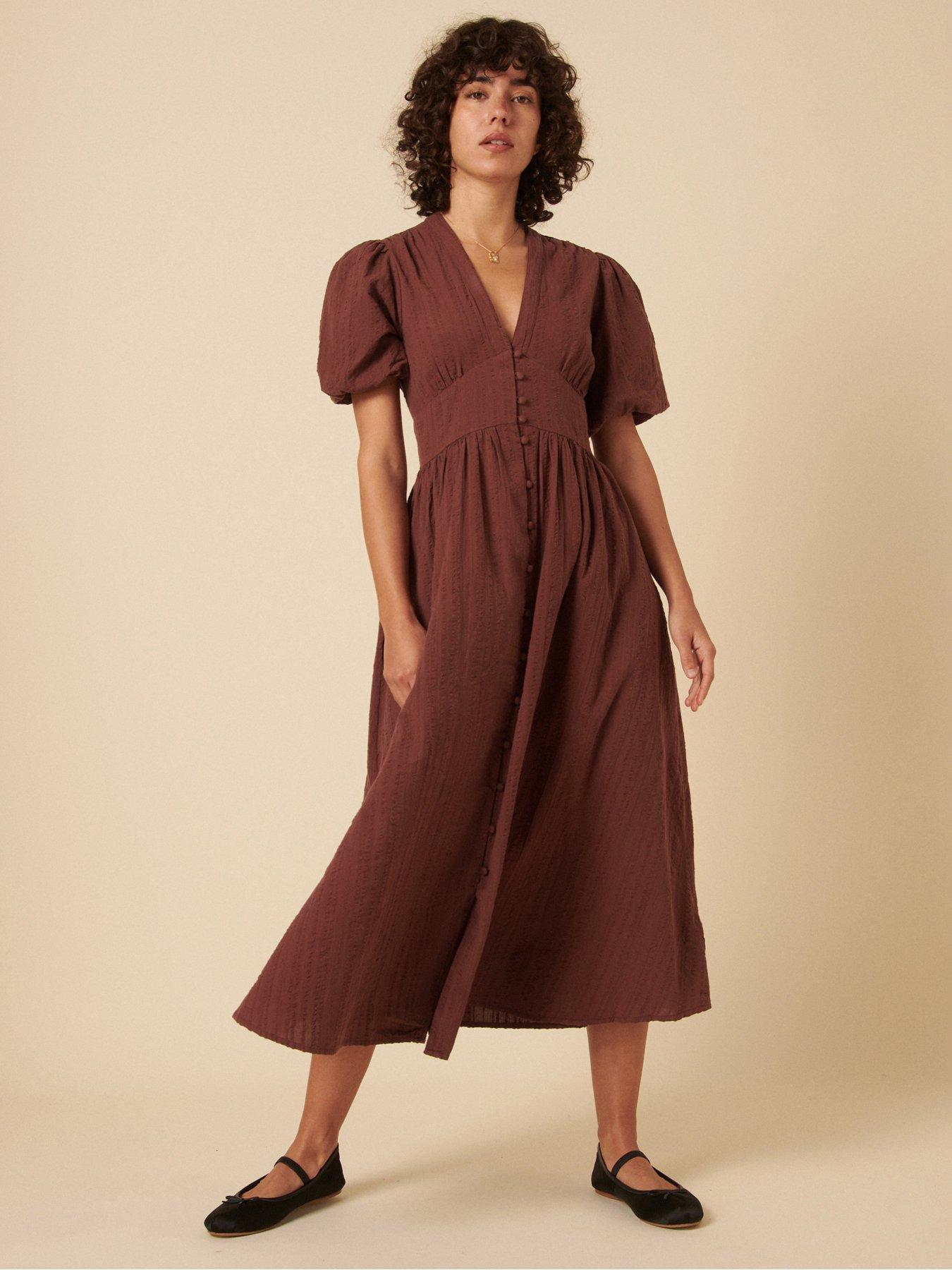 undefined Starlight Midaxi Dress - Brown