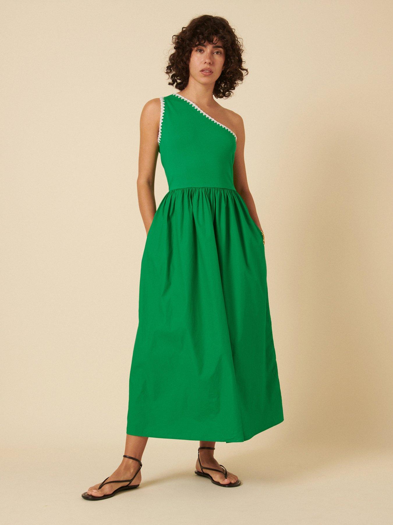undefined Sabrina Midi Dress - Green
