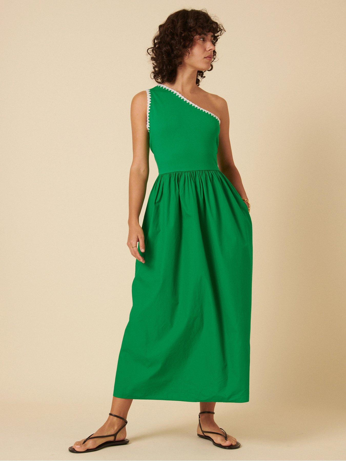 Image 5 of 5 of Nobodys Child Sabrina Midi Dress - Green