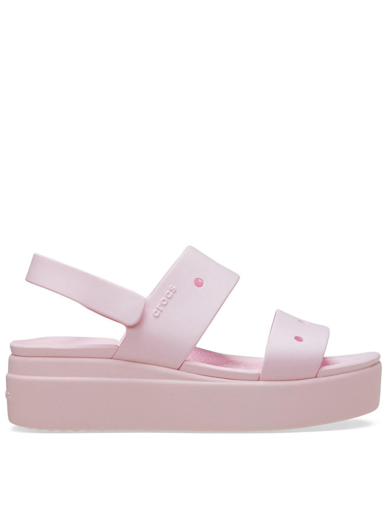 Crocs Brooklyn 4u Sandal, Light Pink, Size 8, Women