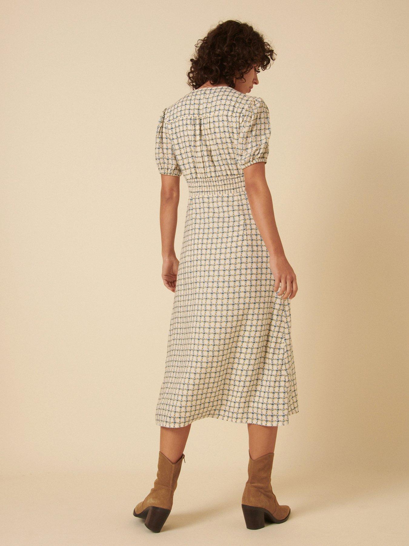 Image 2 of 3 of Nobodys Child Lucinda Ditsy Cherie Midi Dress - White