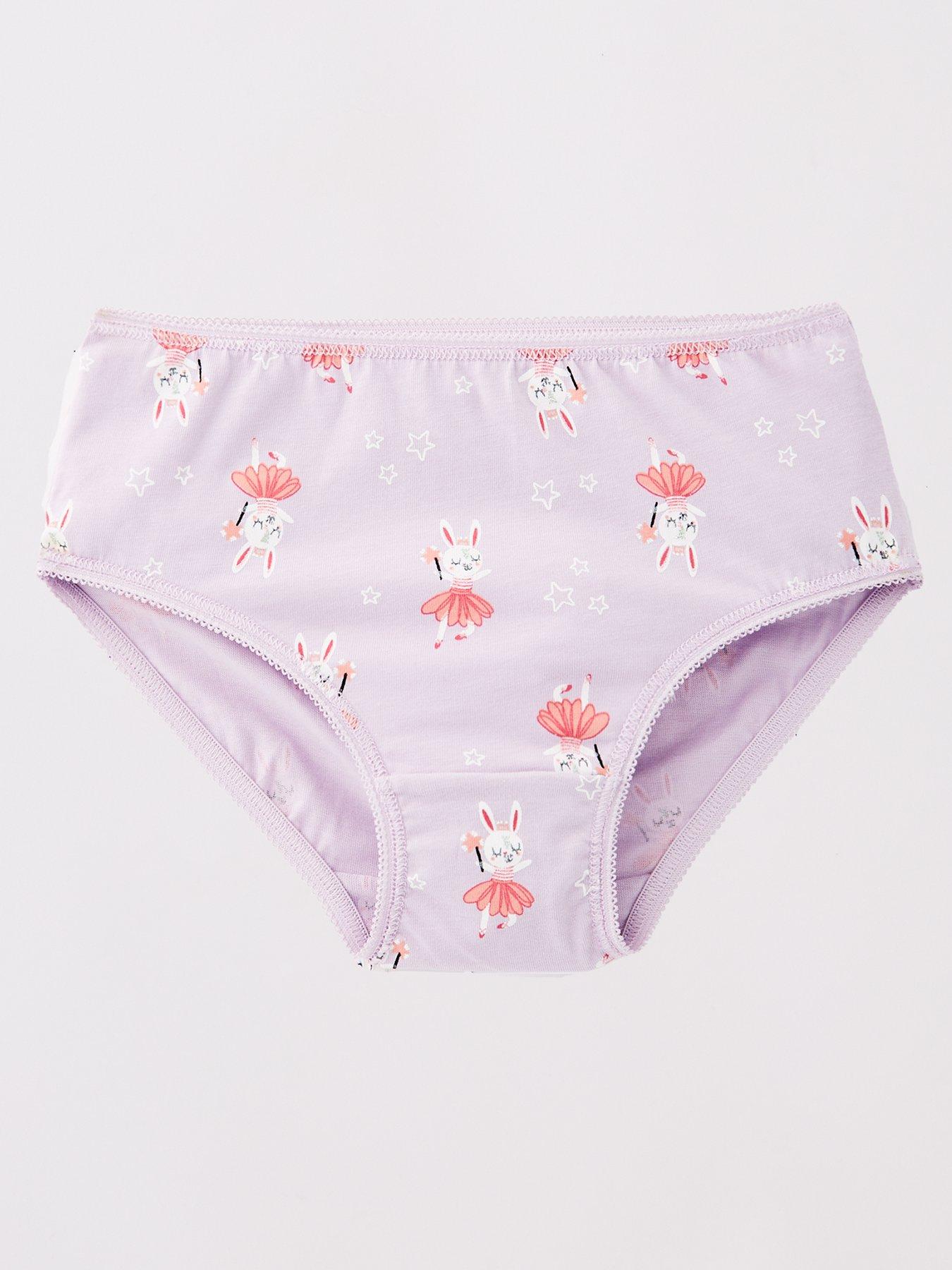 Image 2 of 5 of The Very Collection Girls 10 Pack Briefs - Bunny Print