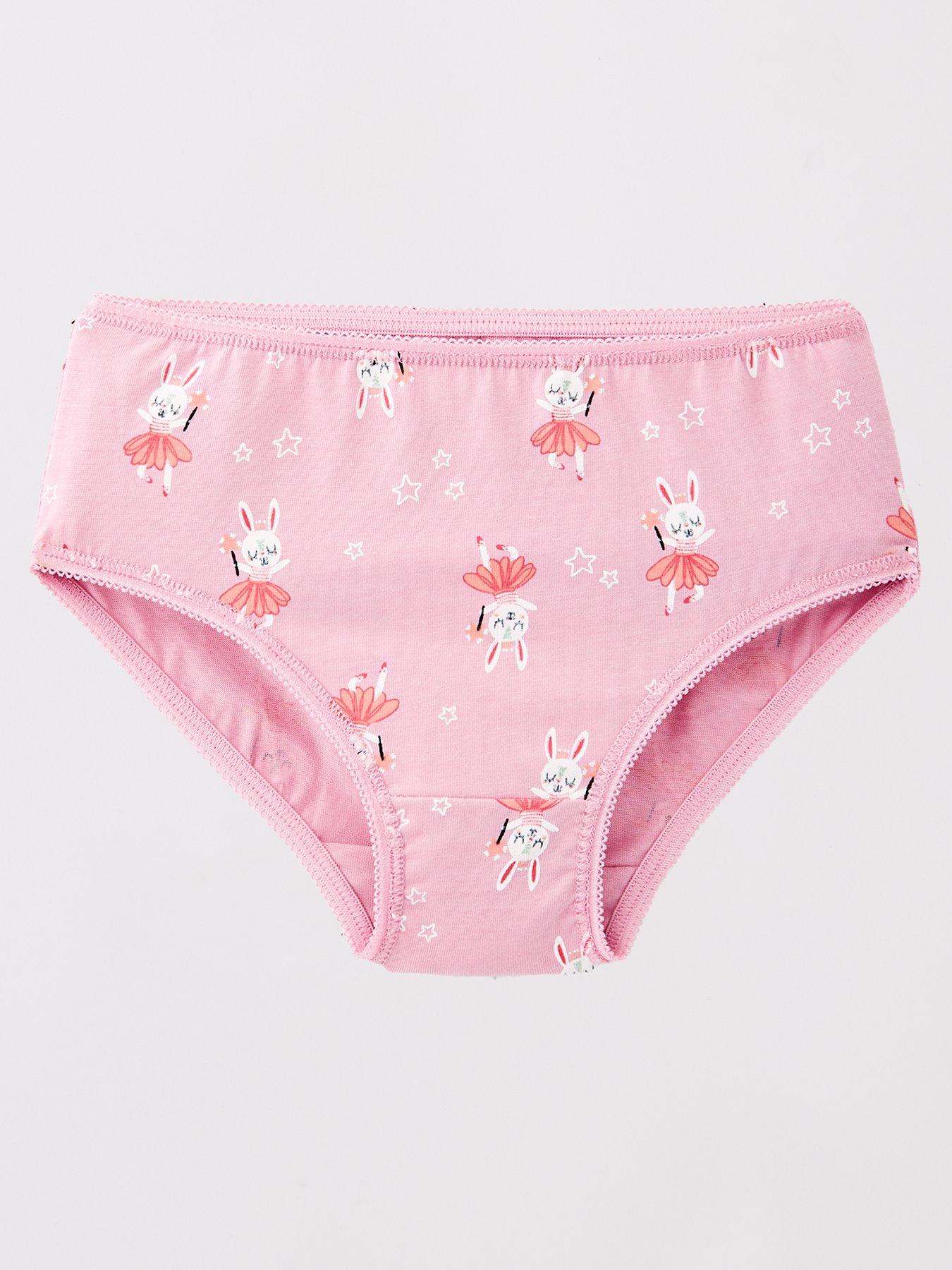 Image 3 of 5 of The Very Collection Girls 10 Pack Briefs - Bunny Print