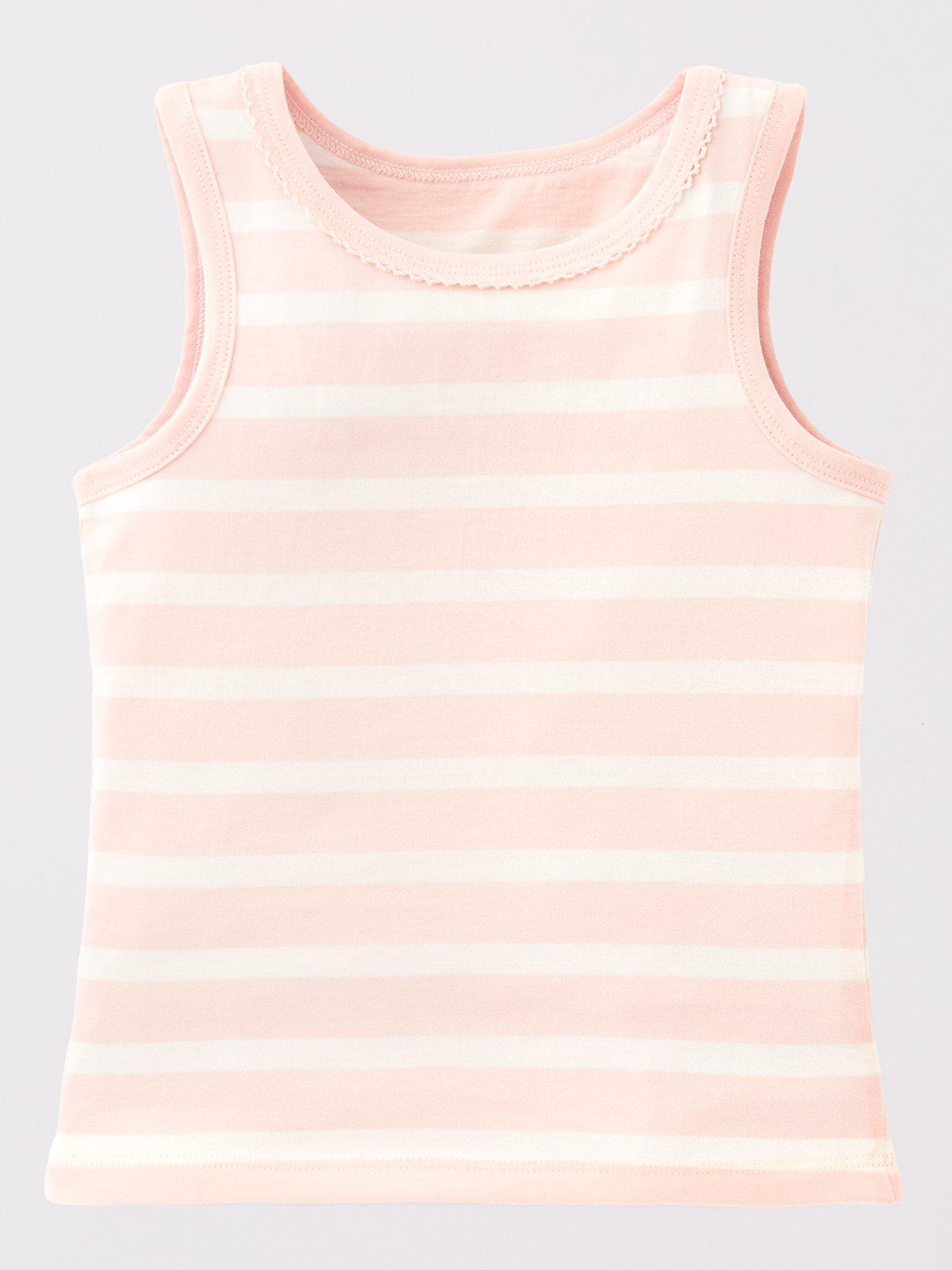 Image 2 of 5 of The Very Collection Girls 3 Pack Vests - Stripe/Spot/Solid