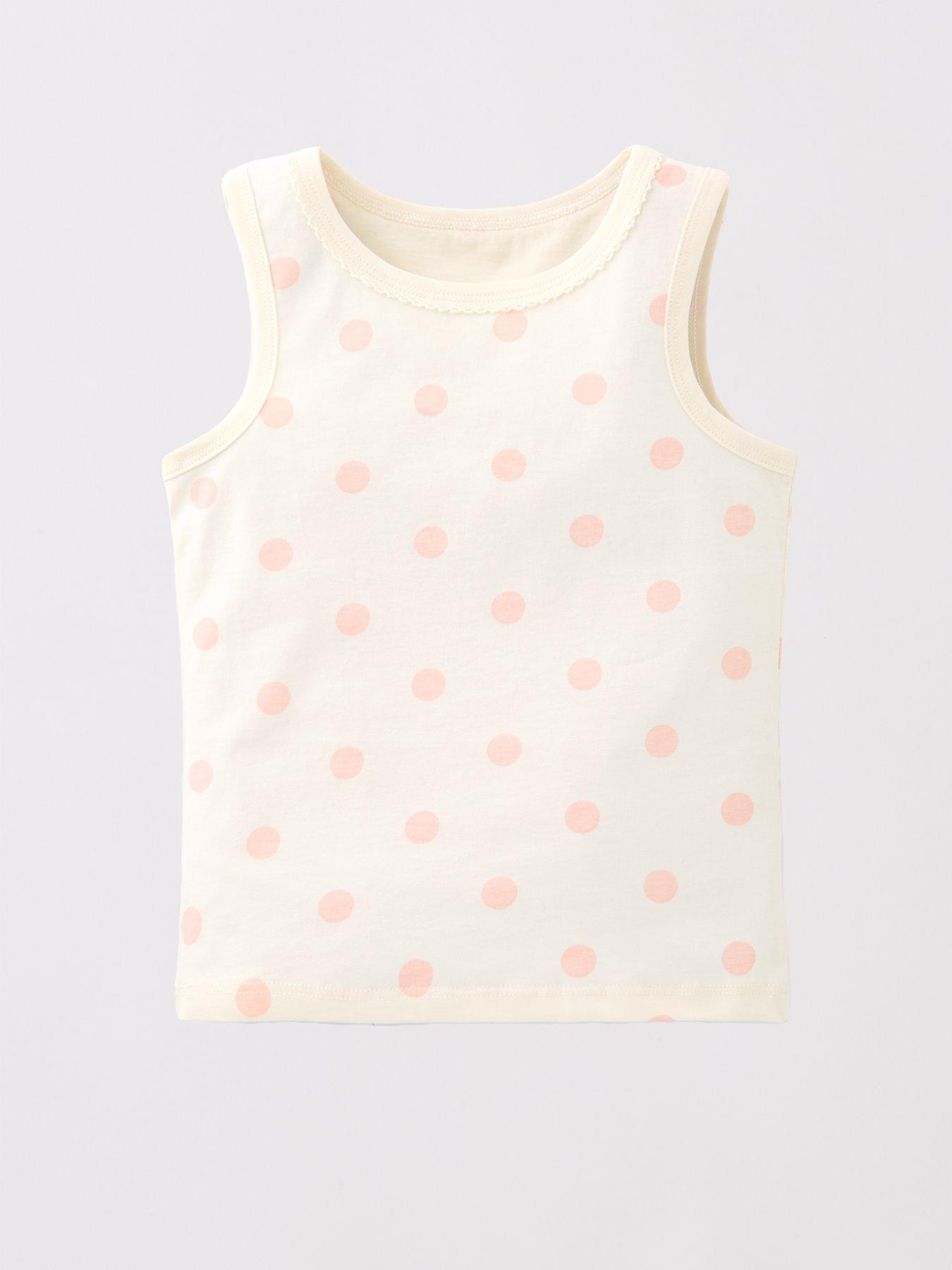 Image 4 of 5 of The Very Collection Girls 3 Pack Vests - Stripe/Spot/Solid
