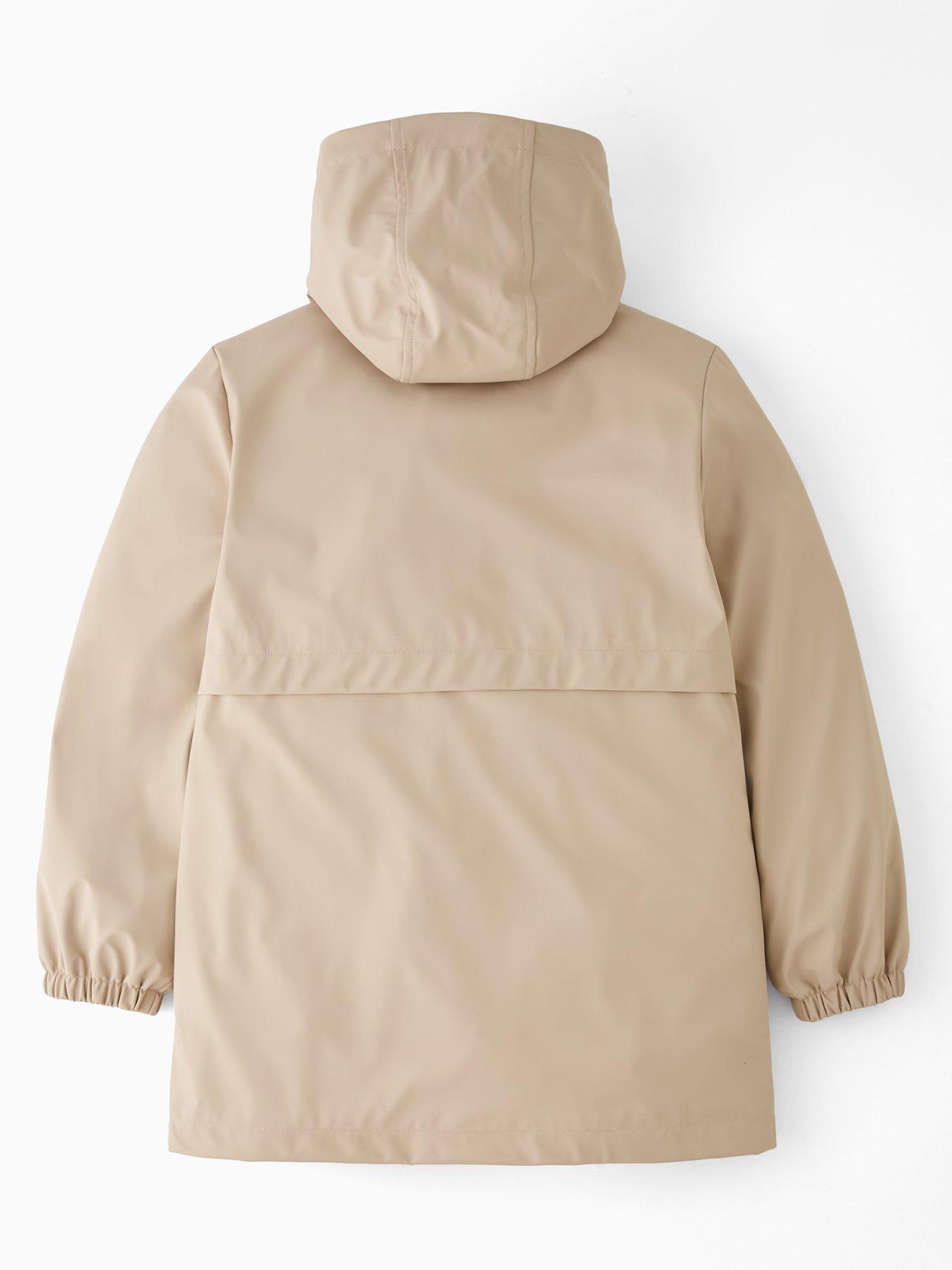 Image 2 of 6 of The Very Collection Girls Hooded Shower Resistant Fleece Lined Raincoat (3 - 16 years) - Beige