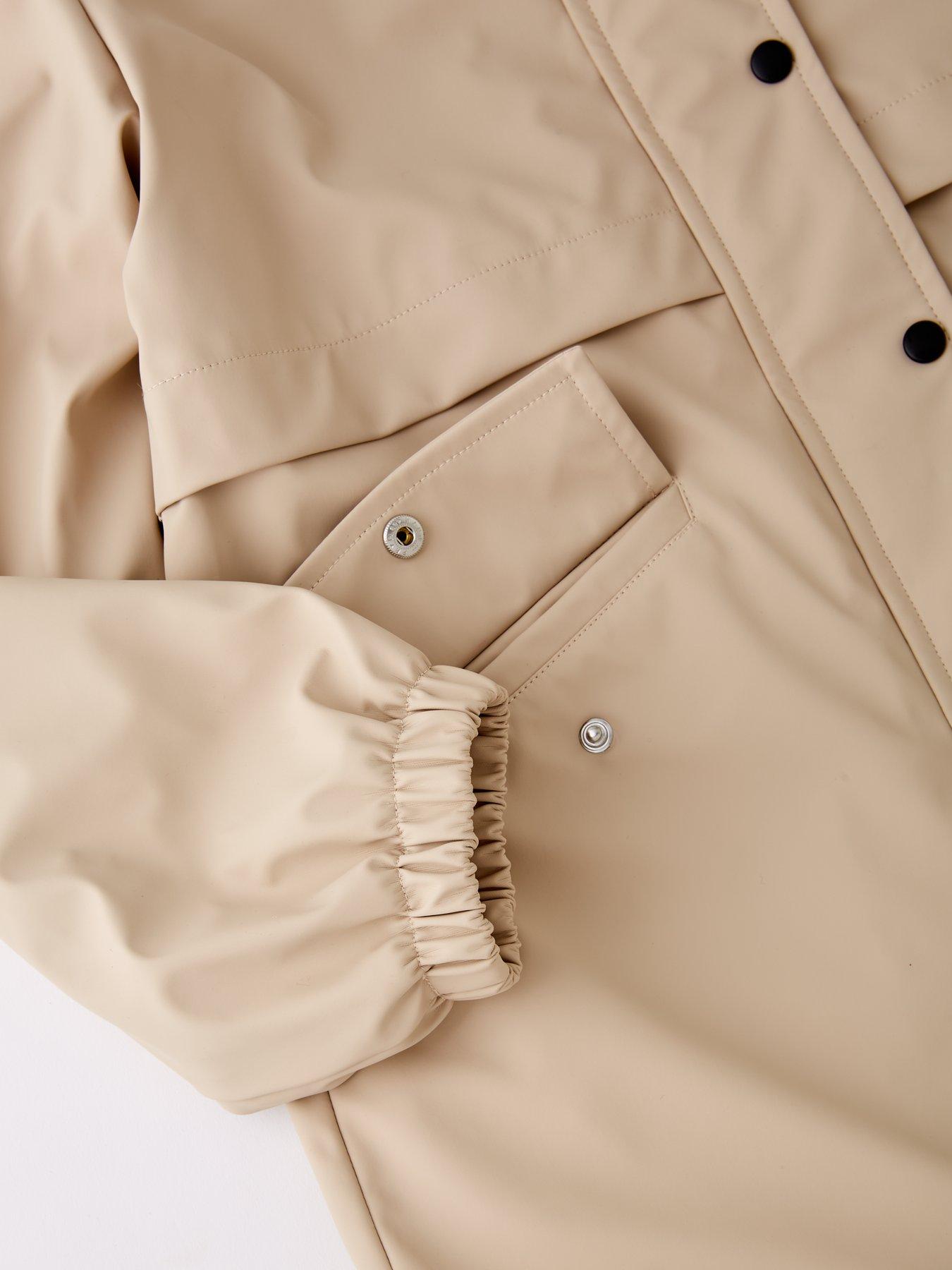 Image 3 of 6 of The Very Collection Girls Hooded Shower Resistant Fleece Lined Raincoat (3 - 16 years) - Beige