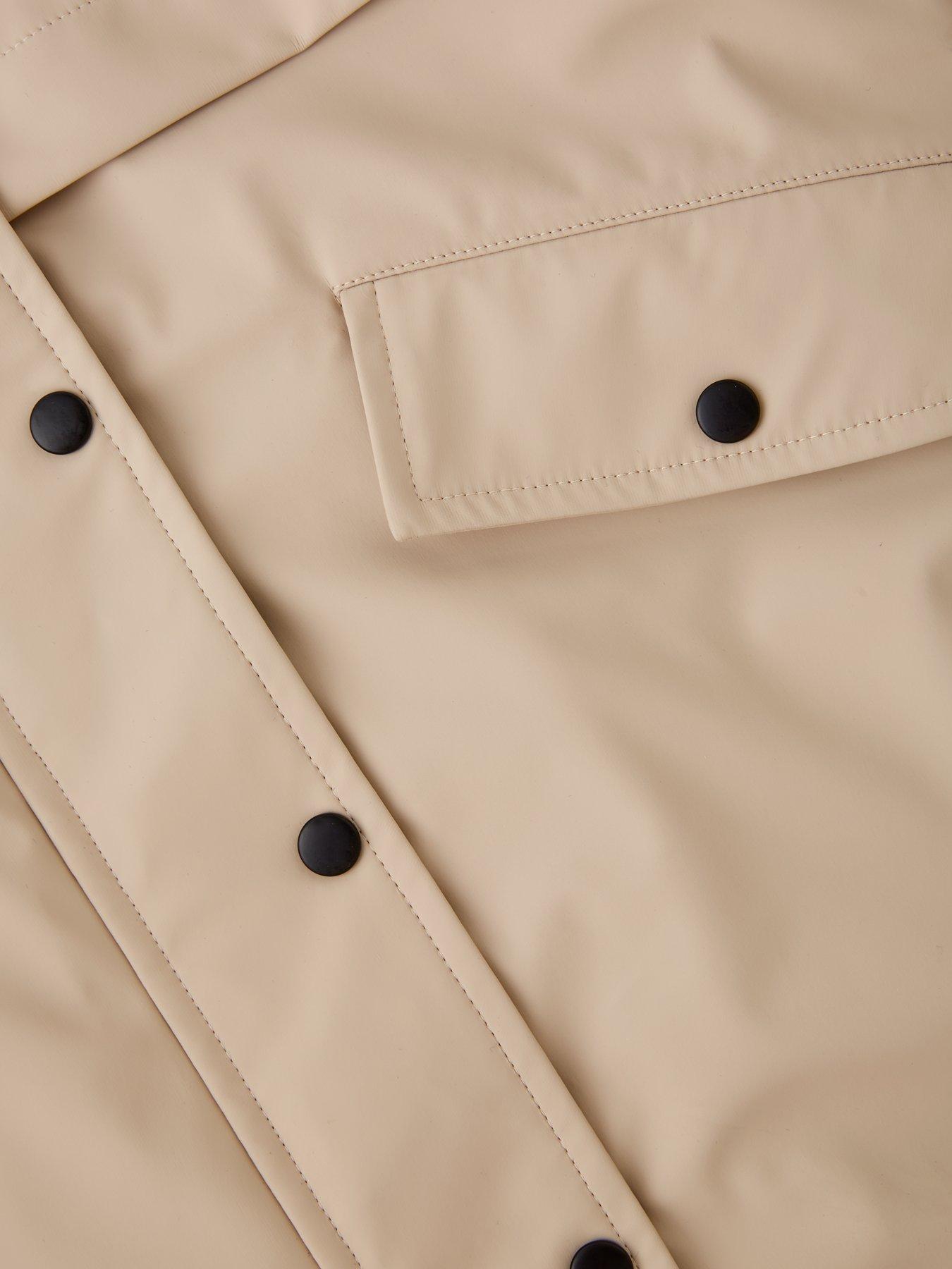 Image 5 of 6 of The Very Collection Girls Hooded Shower Resistant Fleece Lined Raincoat (3 - 16 years) - Beige