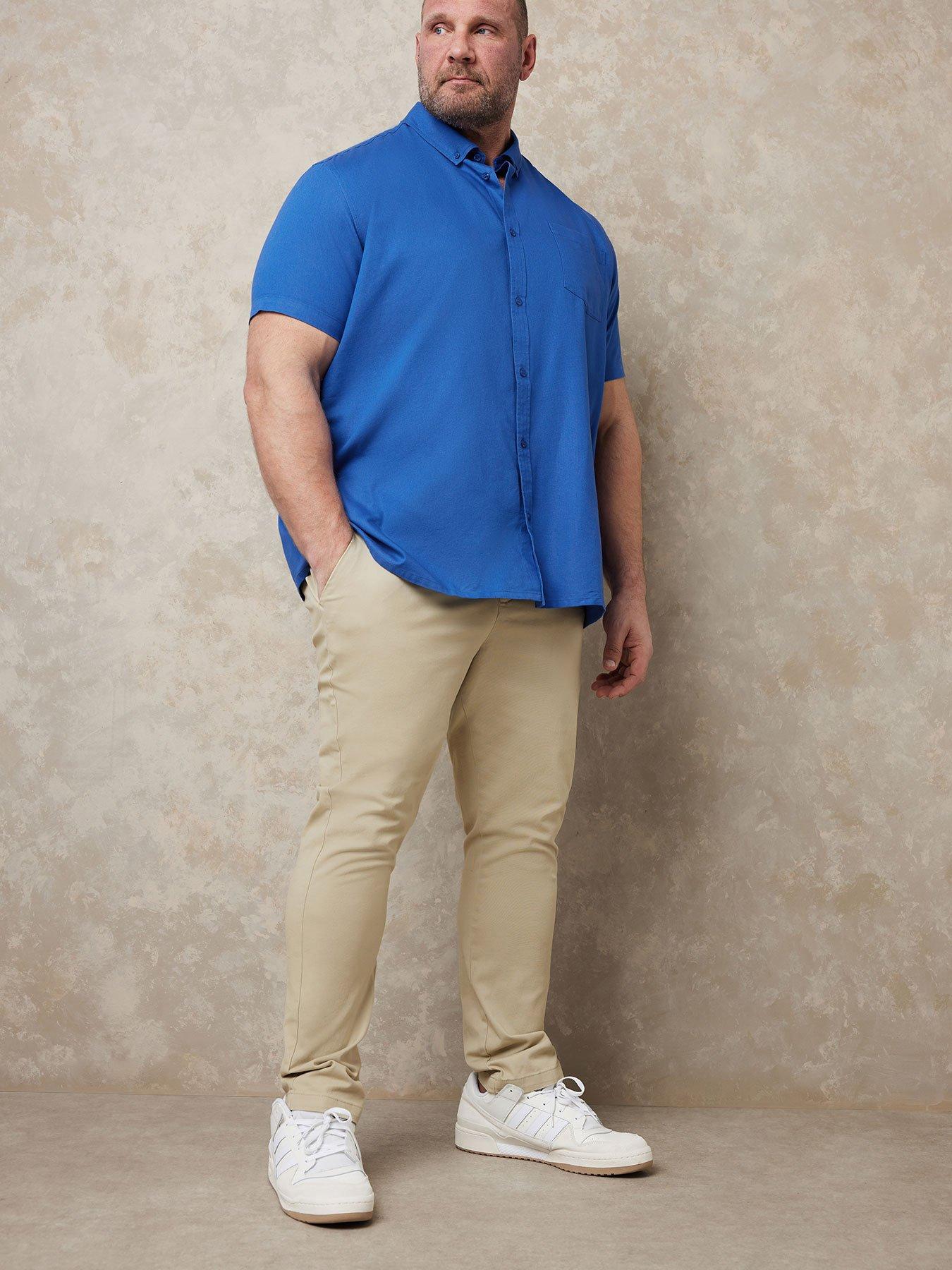 undefined Short Sleeve Oxford Shirt - Blue