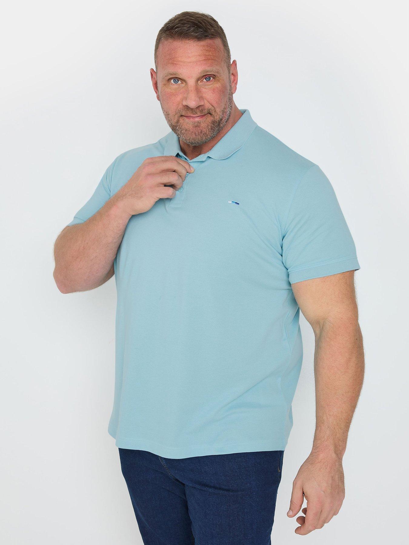 BadRhino Plain Pique Polo Shirt, Blue, Size 7-8Xl, Men