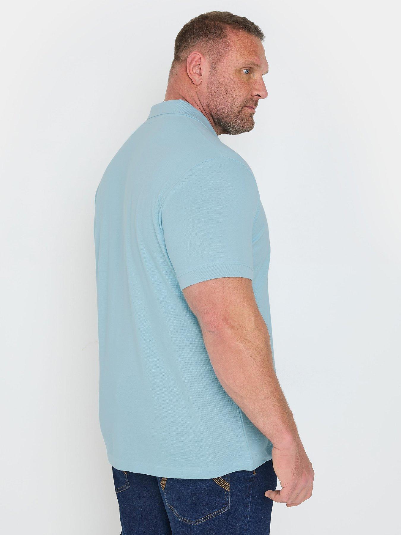 Image 2 of 3 of BadRhino Plain Pique Polo Shirt - Blue