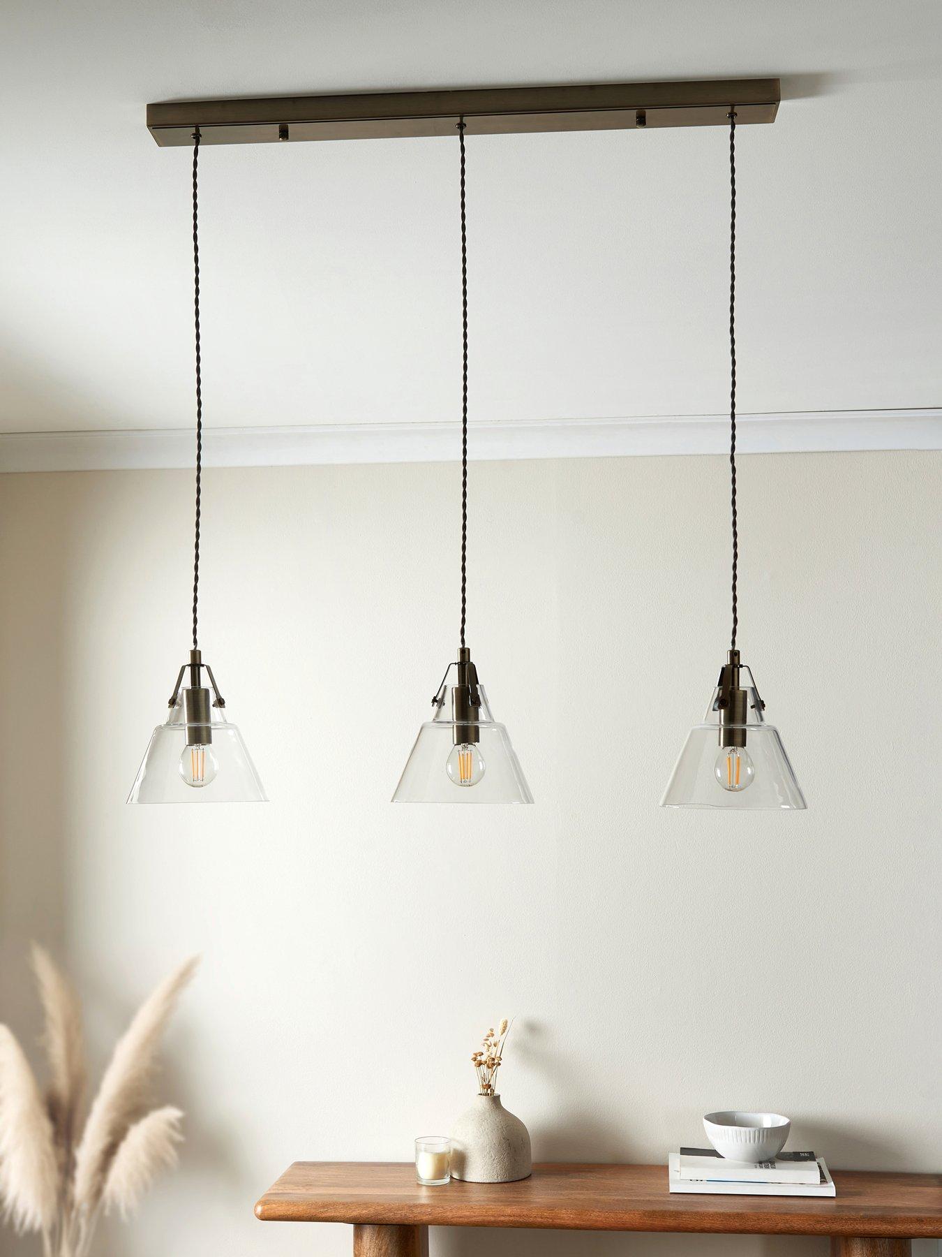 Image 3 of 5 of The Very Collection Rushcombe 3 Light Bar Pendant