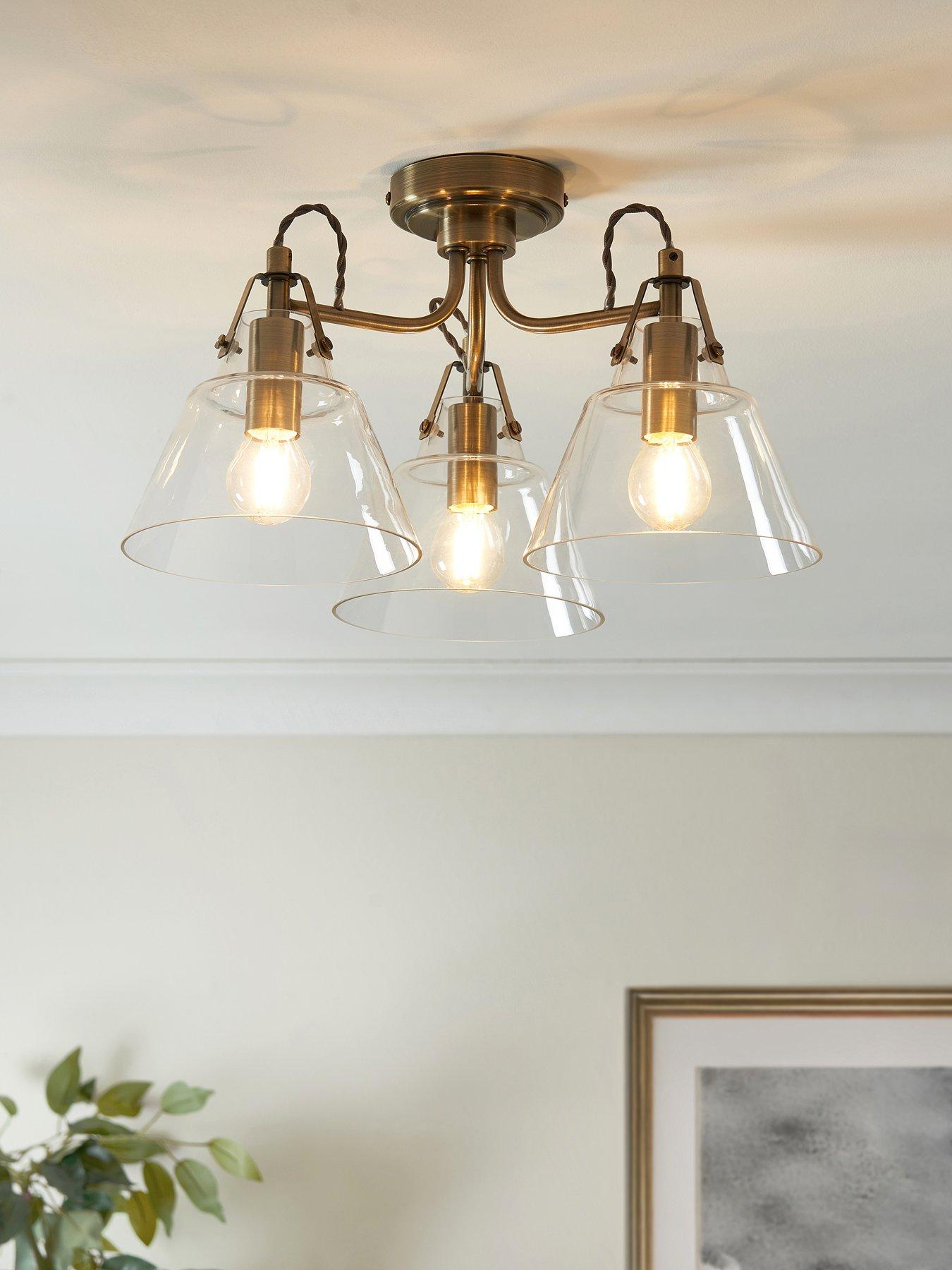 The Very Collection Rushcombe 3 Light Semi Flush
