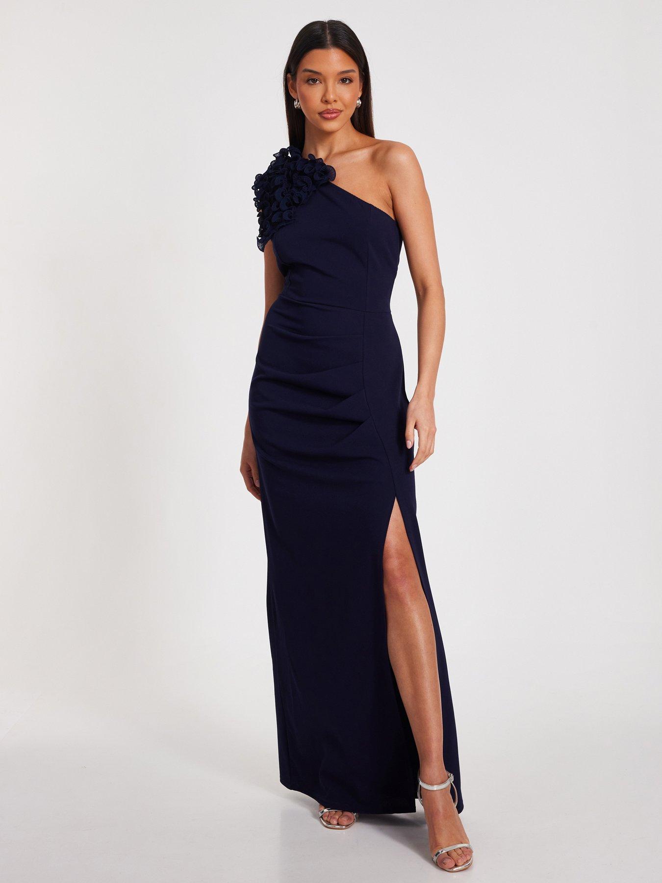 strapless open back dress Breanne One Shoulder Ruffle Bodycon Mini Dress • Shop American Threads  Women's Trendy Online Boutique main image 1