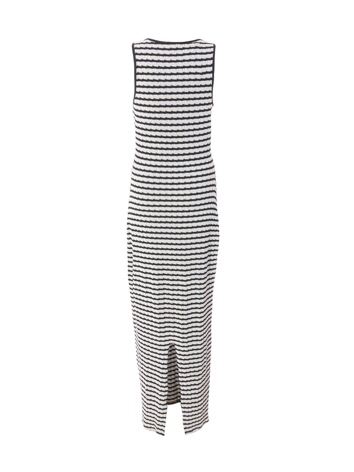 Image 5 of 6 of Quiz White Stripe Midaxi Dress