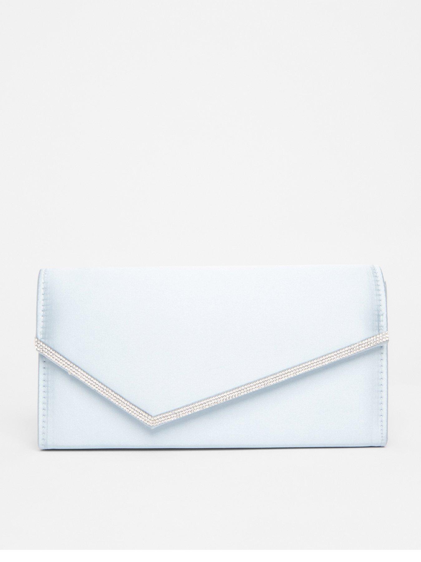 undefined Light Blue Diamante Clutch
