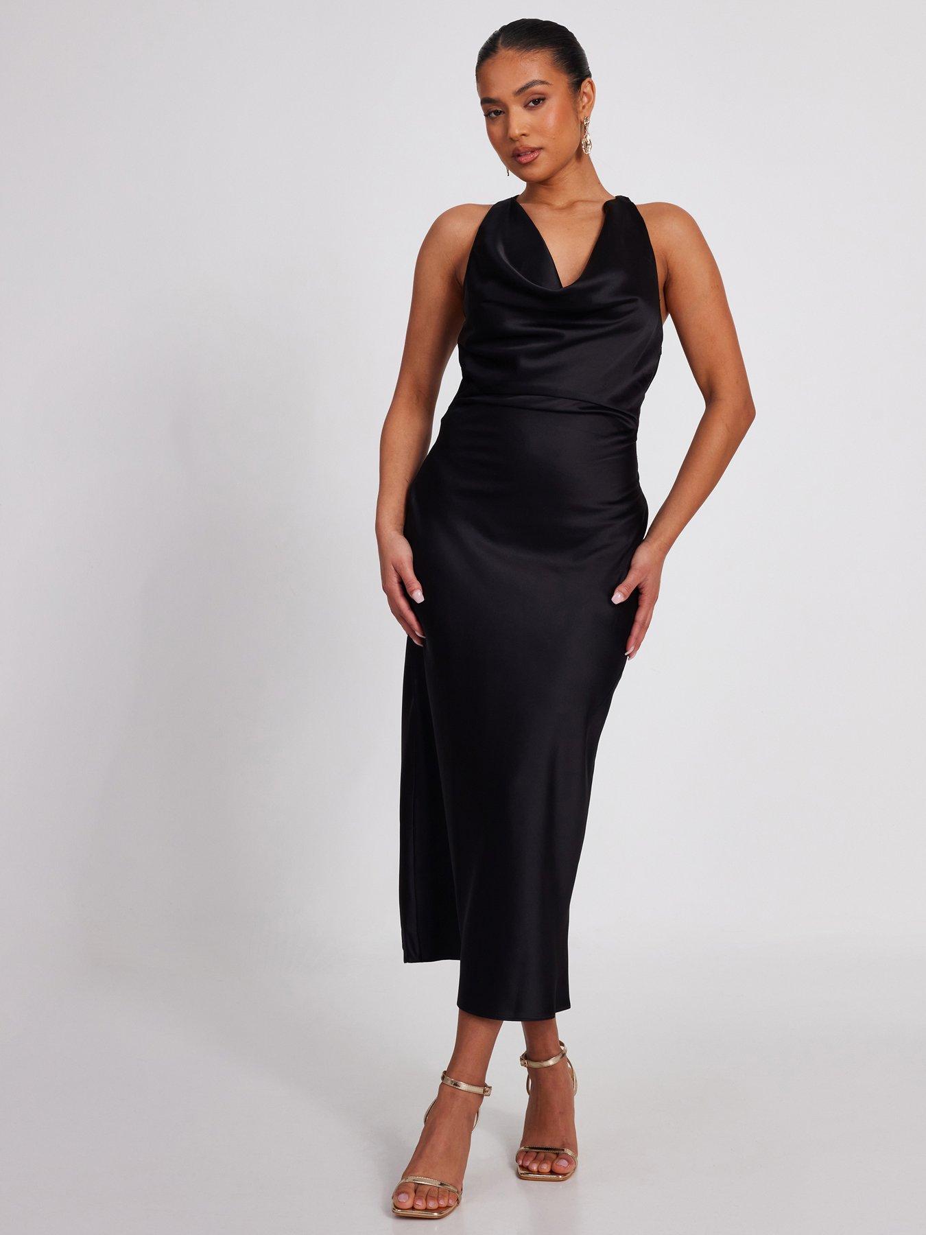Prom Dresses Satin Bridesmaid Hire Dresses Studio Lexi Ayla Stretch Satin  Faux-Wrap Mermaid Maxi Dress Anthropologie