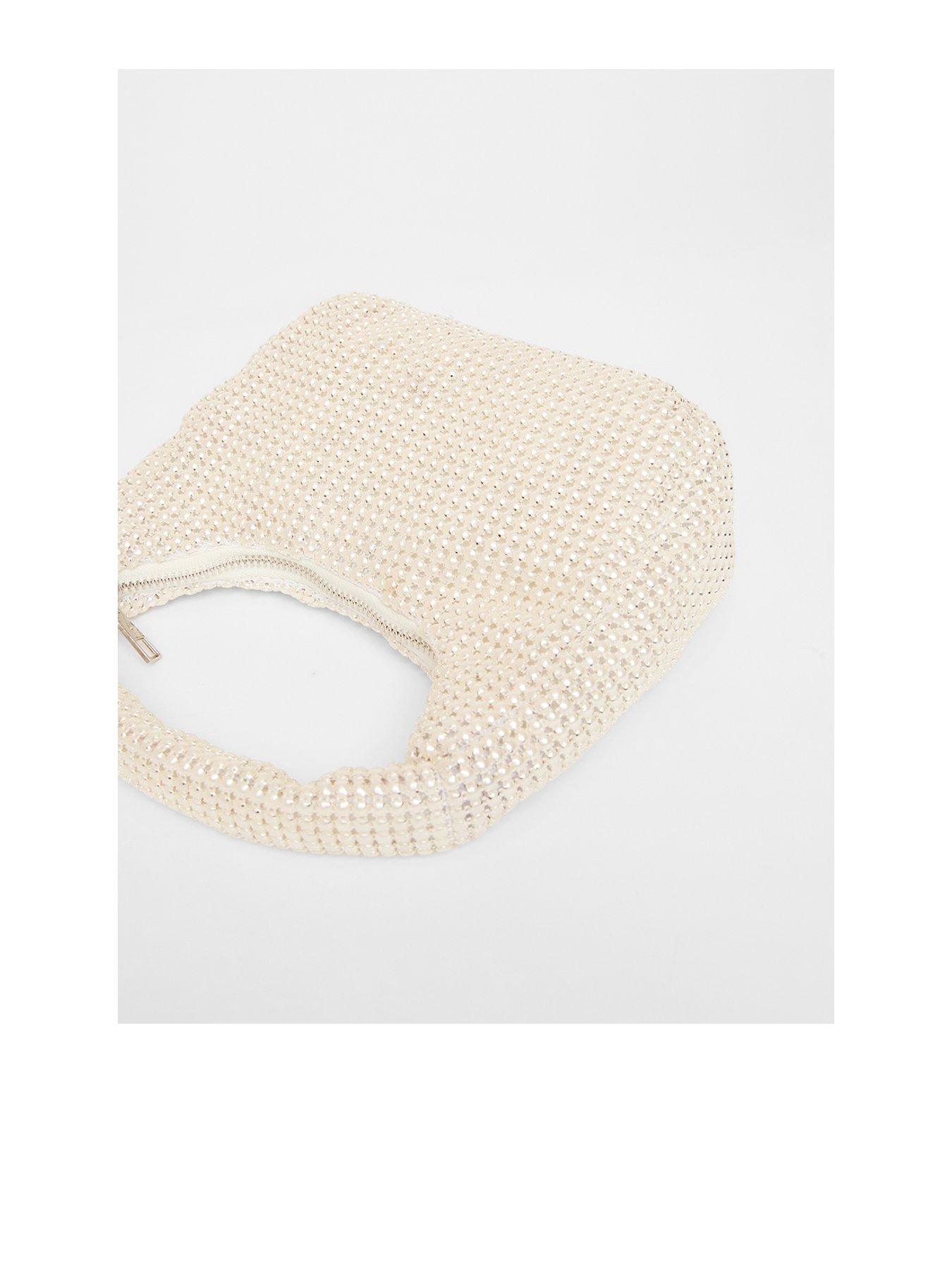 Image 2 of 4 of Quiz White Mini Jewel Pouch Bag