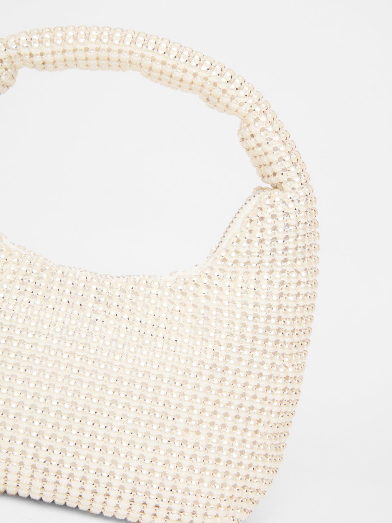 Image 3 of 4 of Quiz White Mini Jewel Pouch Bag