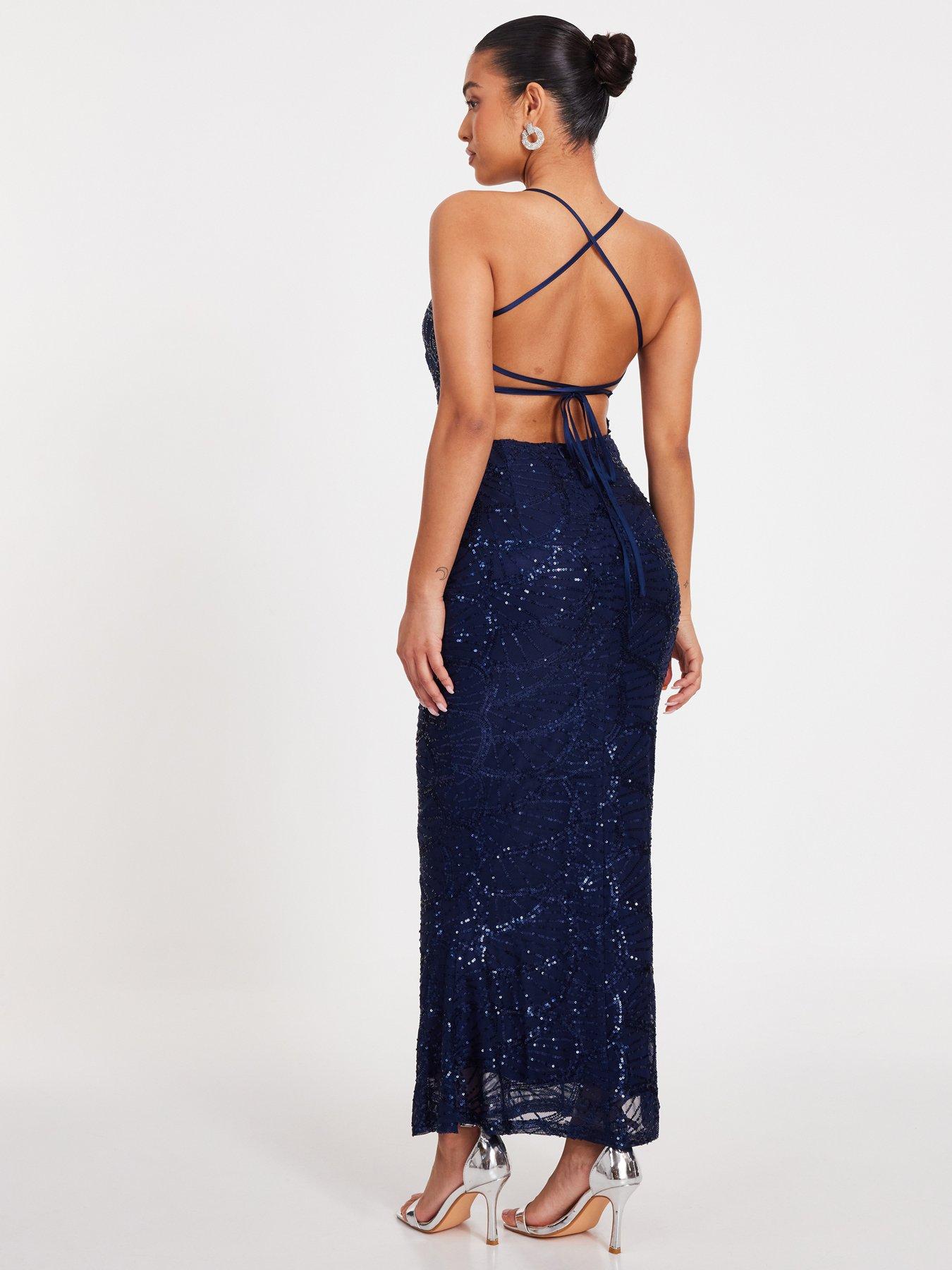 blue tank maxi dress Blue Paisley Tank Maxi Dress M