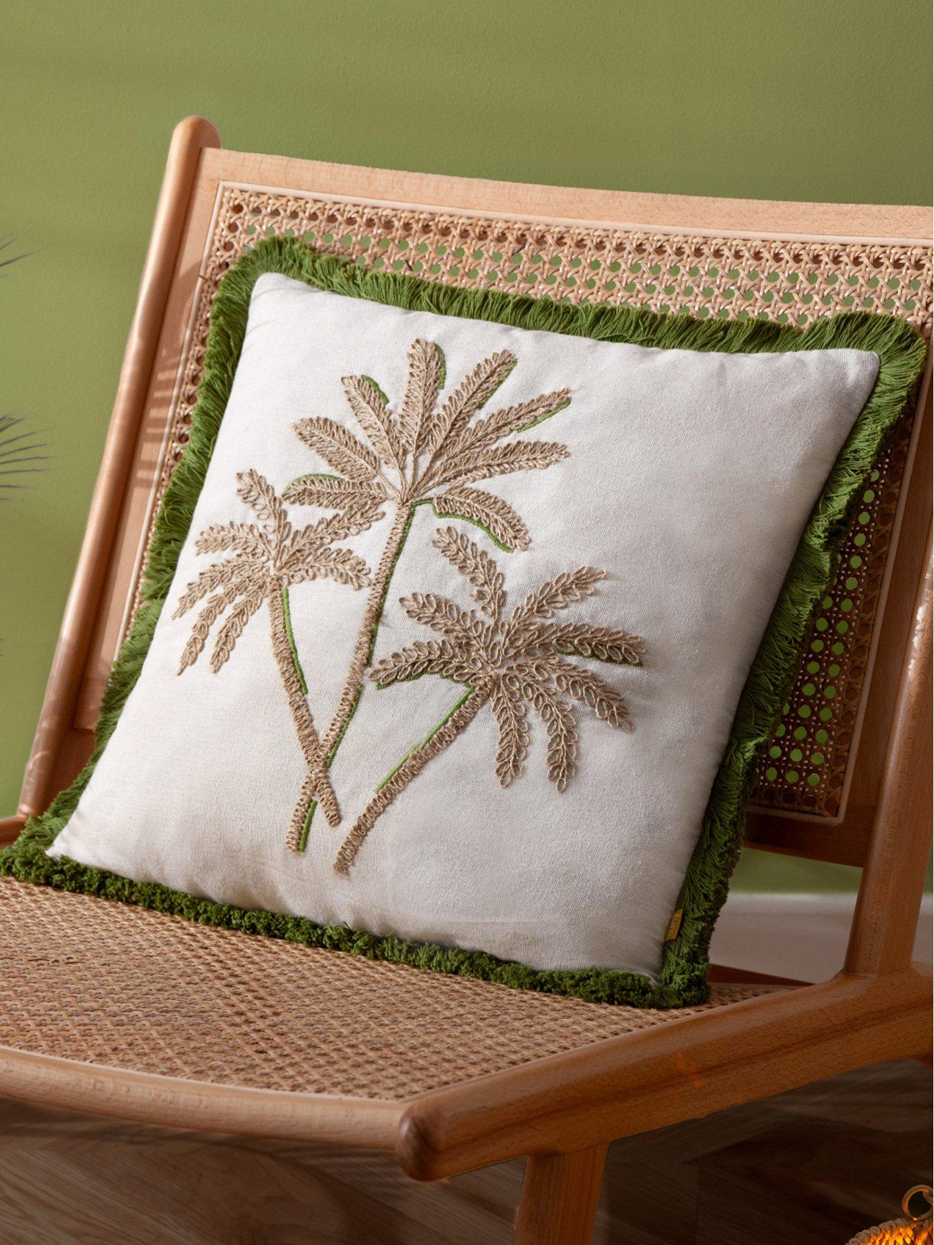 Image 1 of 6 of Furn Palm Green Cushion- 45x45cm
