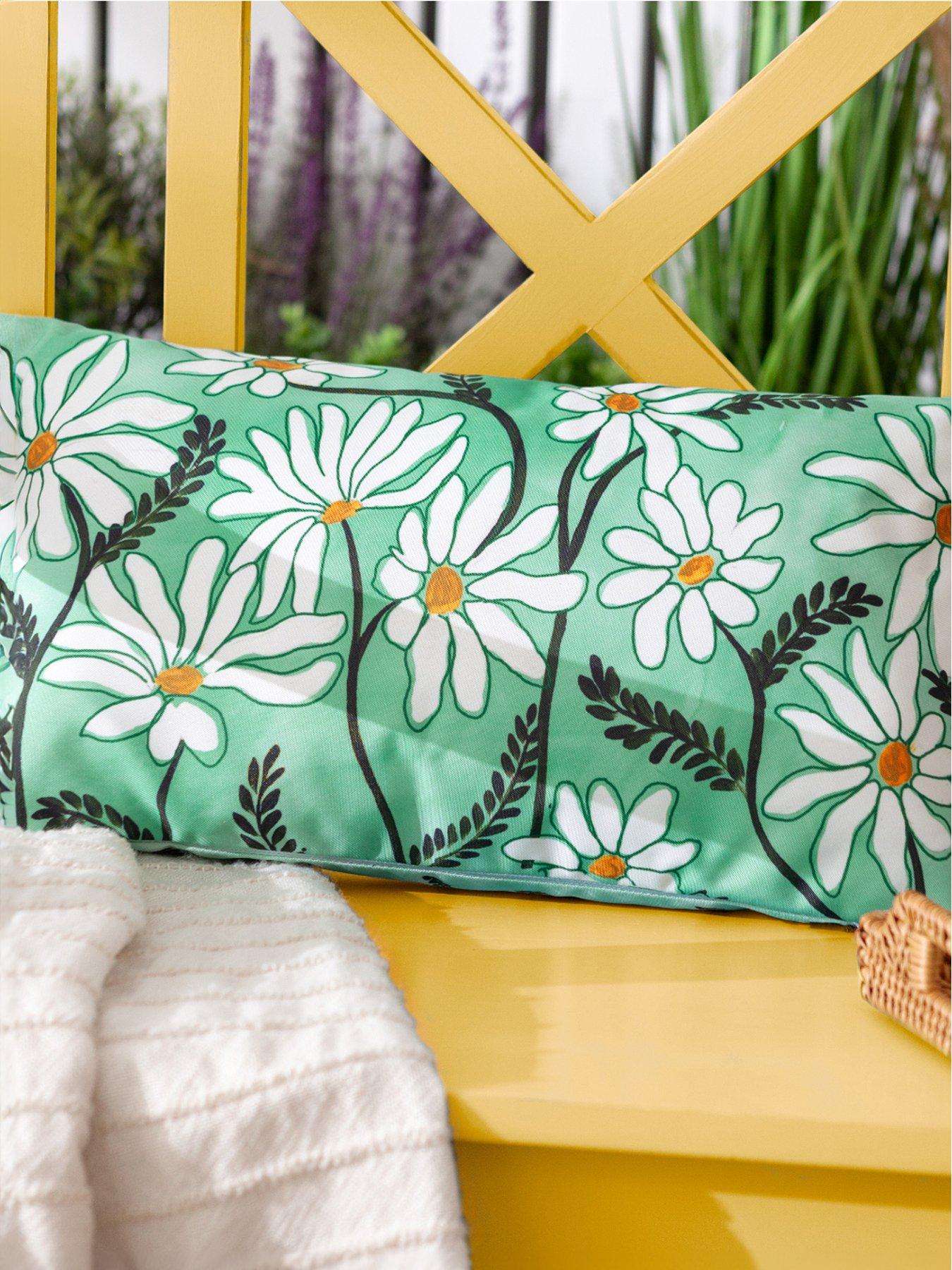 undefined Daisy Fields 30x50cm Outdoor Cushion- Mint