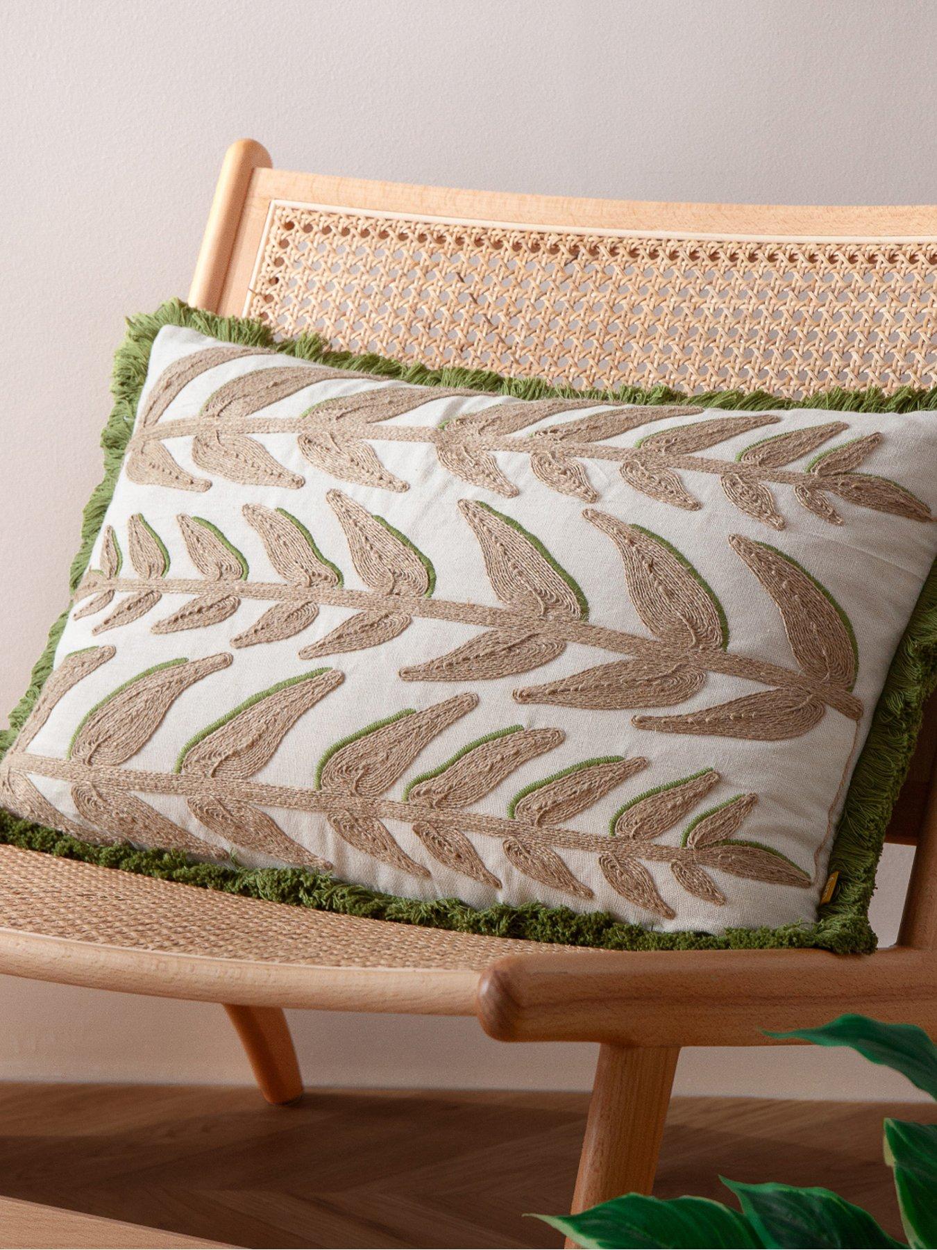Furn Leaves Green Cushion- 40x60cm