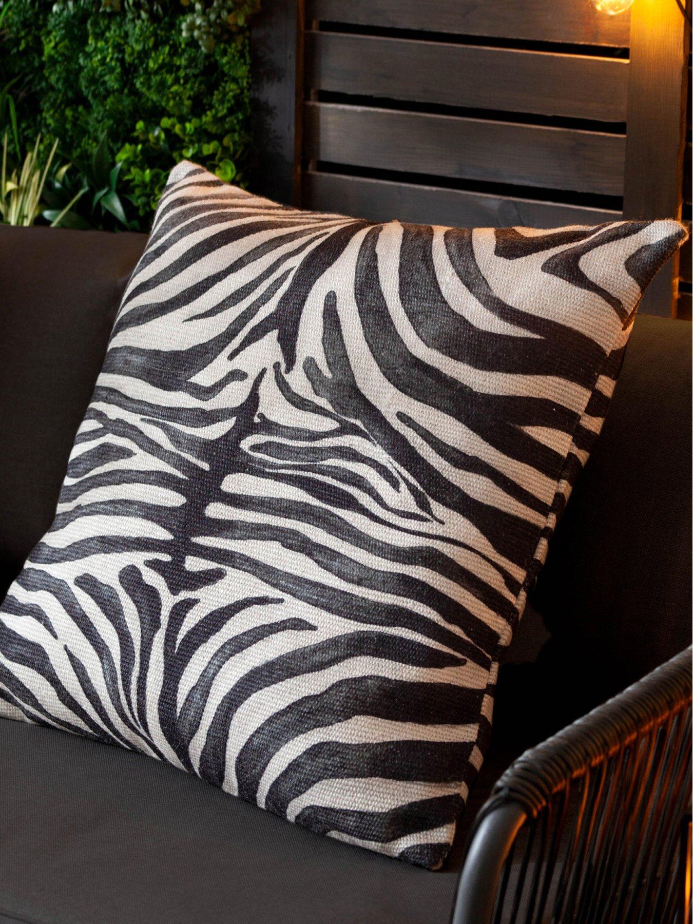 undefined Leopardis Zebra Outdoor Cushion- 59x59cm
