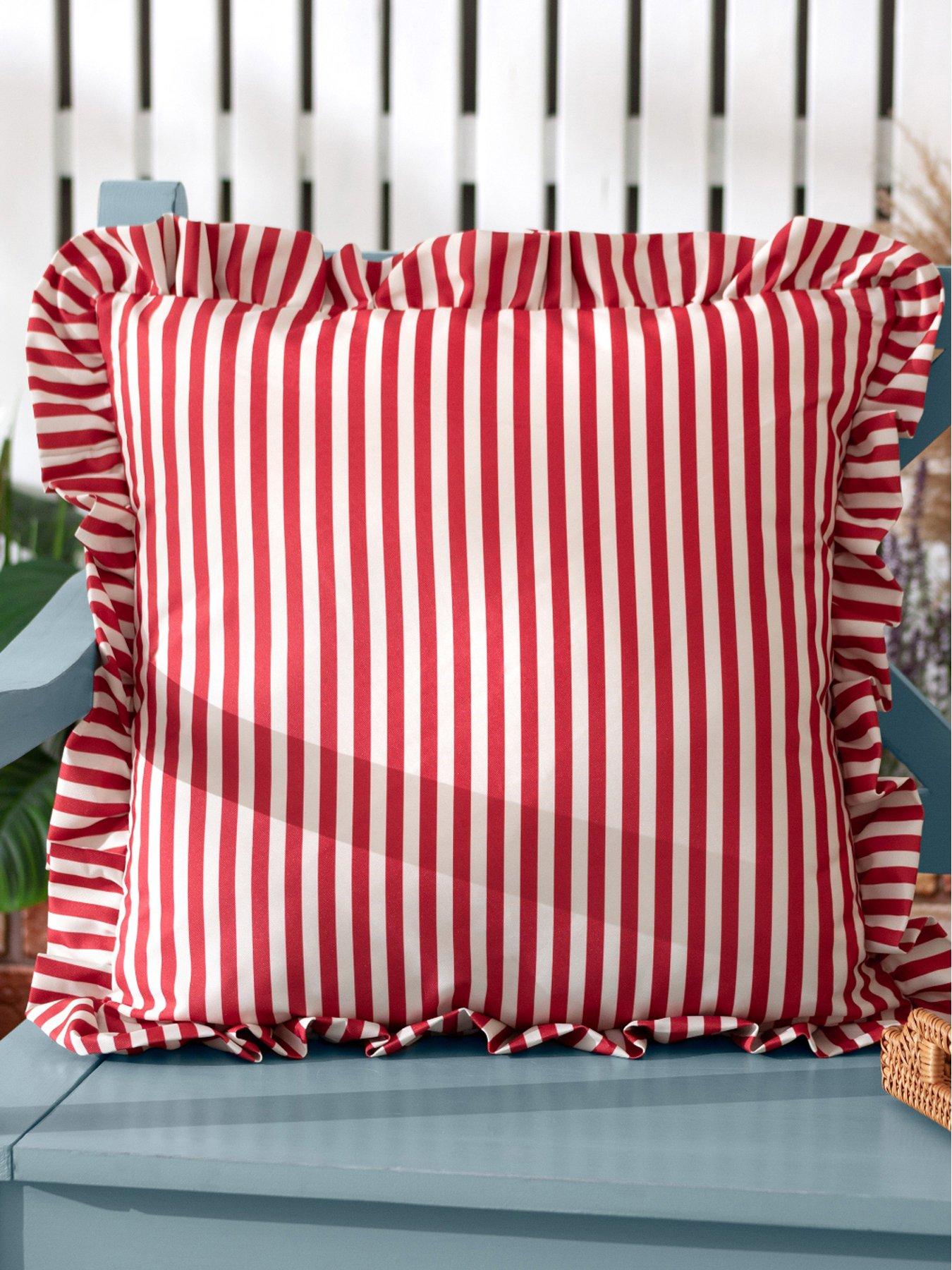 Product photograph of Wylder Millie Ruffle Outdoor Cushion from very.co.uk