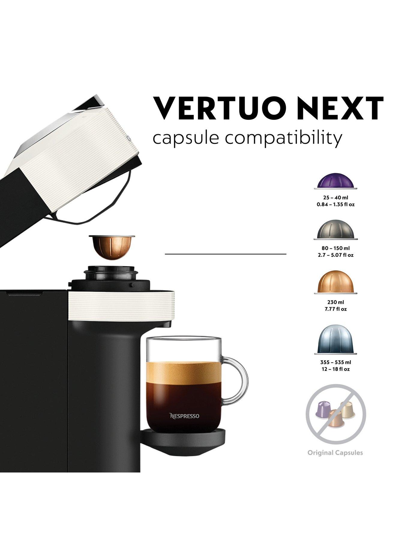 Image 4 of 8 of Nespresso Vertuo Next &amp; Milk - White