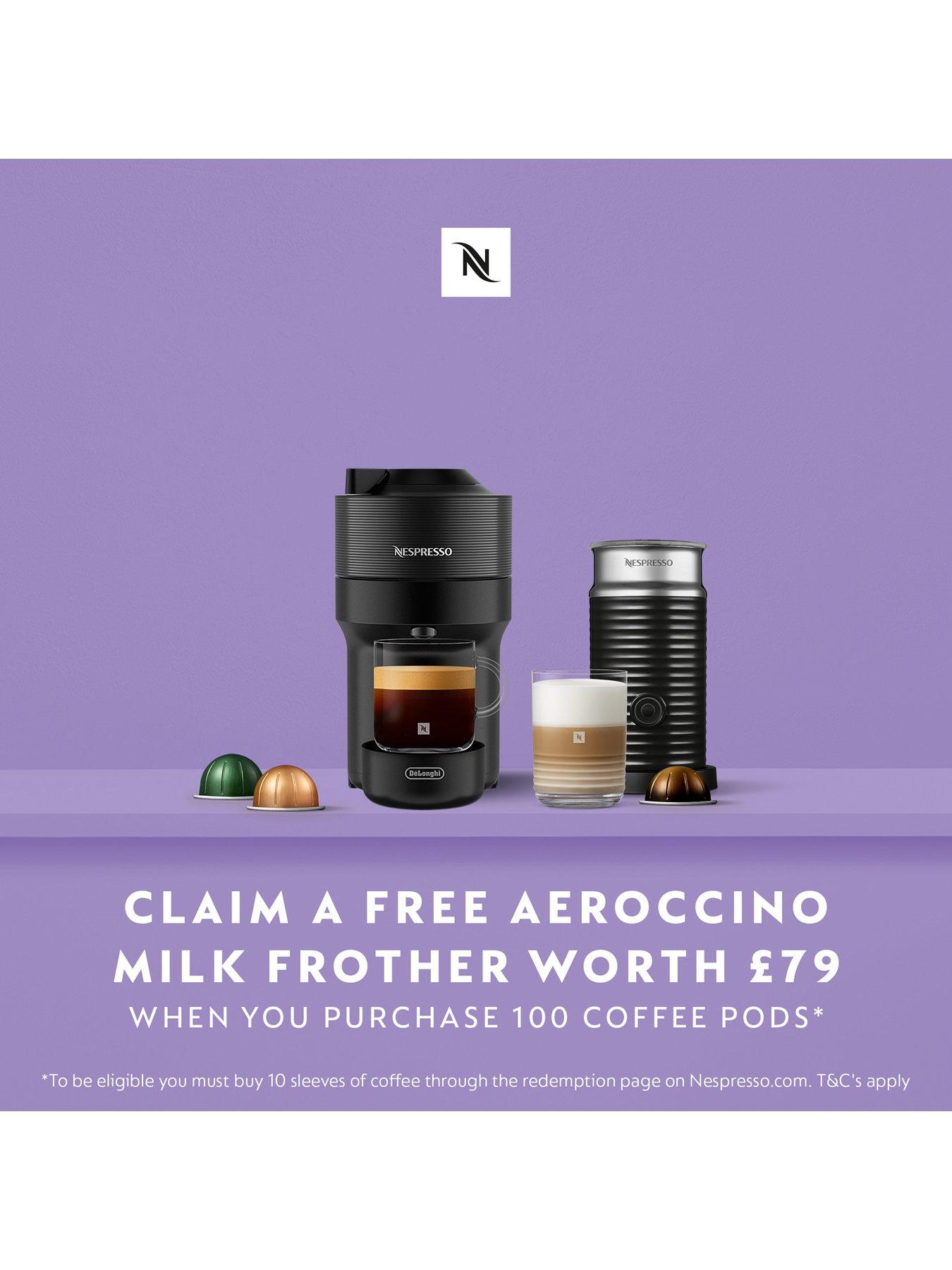 Nespresso Vertuo Next with Milk Frother, Dark Grey by DeLonghi Very