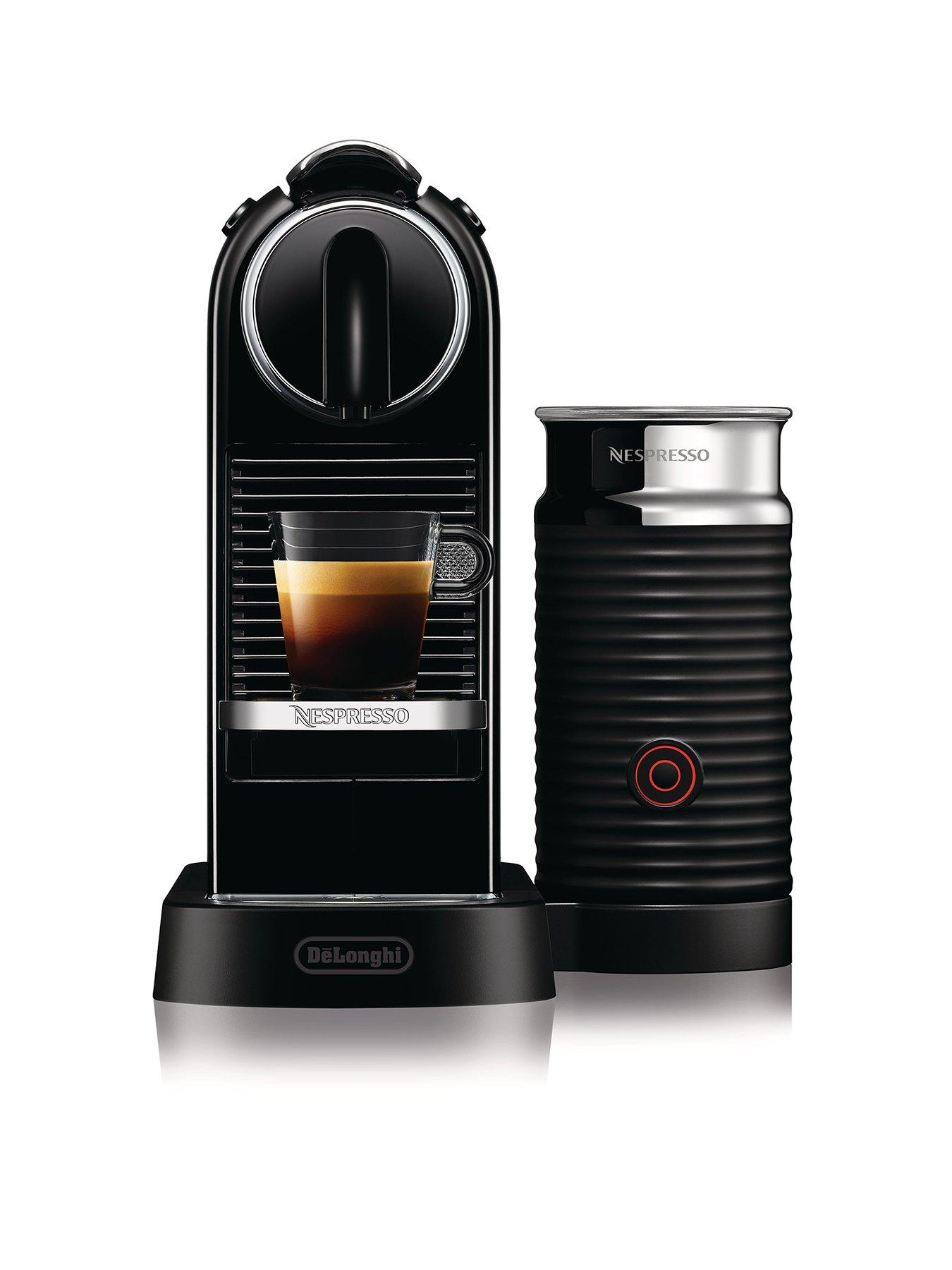 Nespresso Citiz Black with Milk Frother by DeLonghi