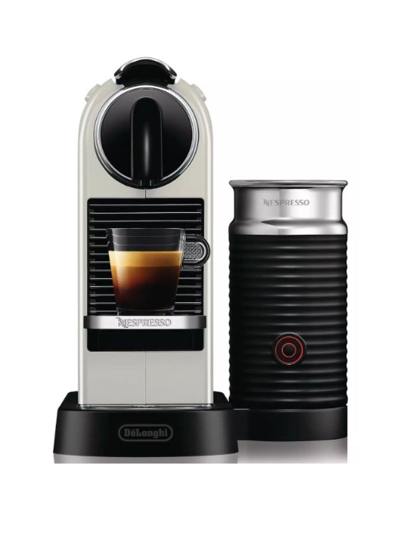 undefined CitiZ Coffee Machine with Milk Frother by De'Longhi – White