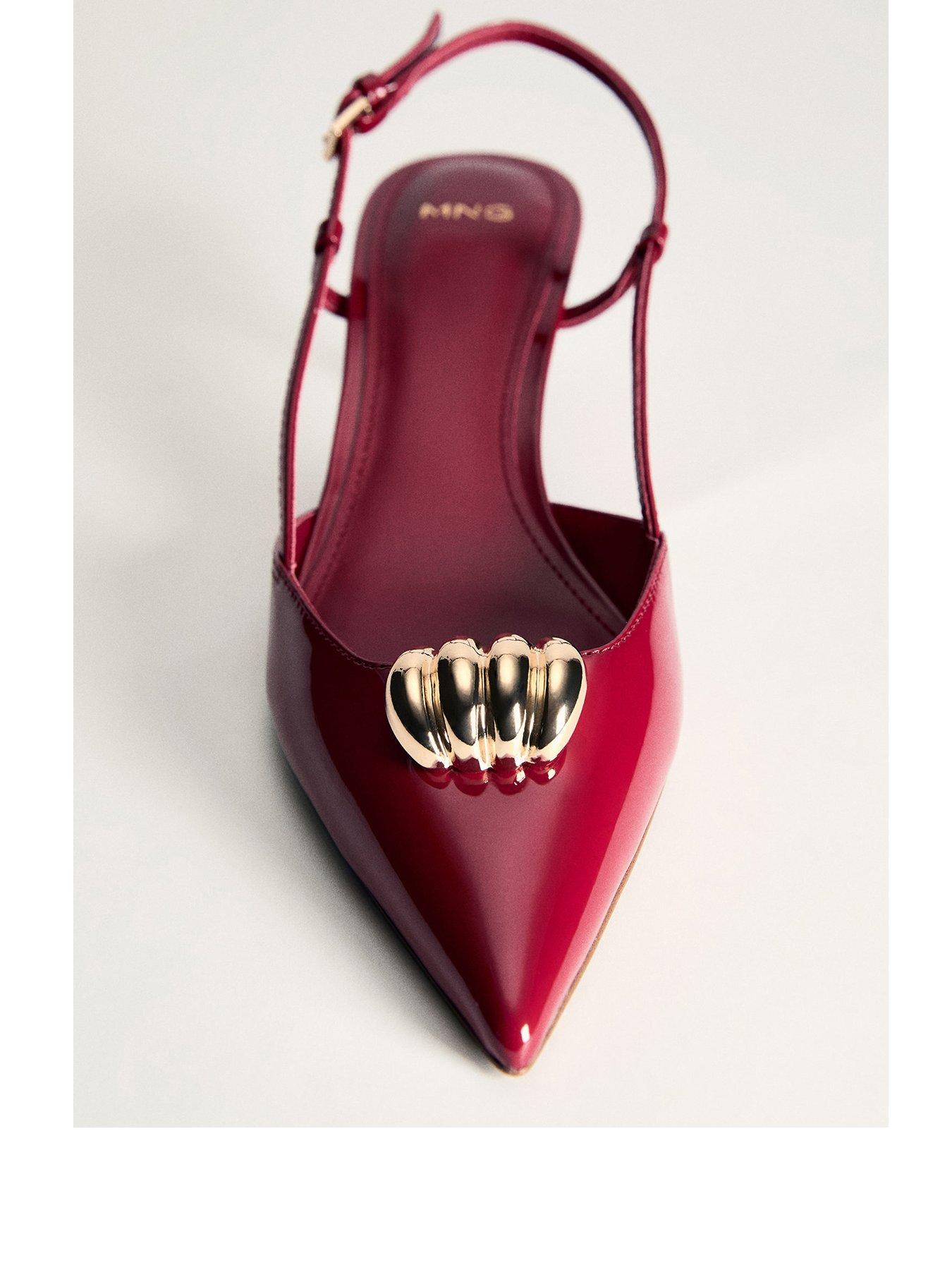 Image 2 of 5 of Mango High Heeled Shoes With Metallic Detail