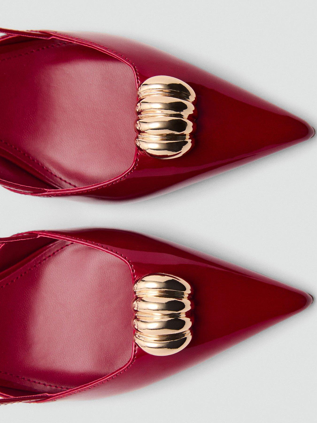 Image 4 of 5 of Mango High Heeled Shoes With Metallic Detail